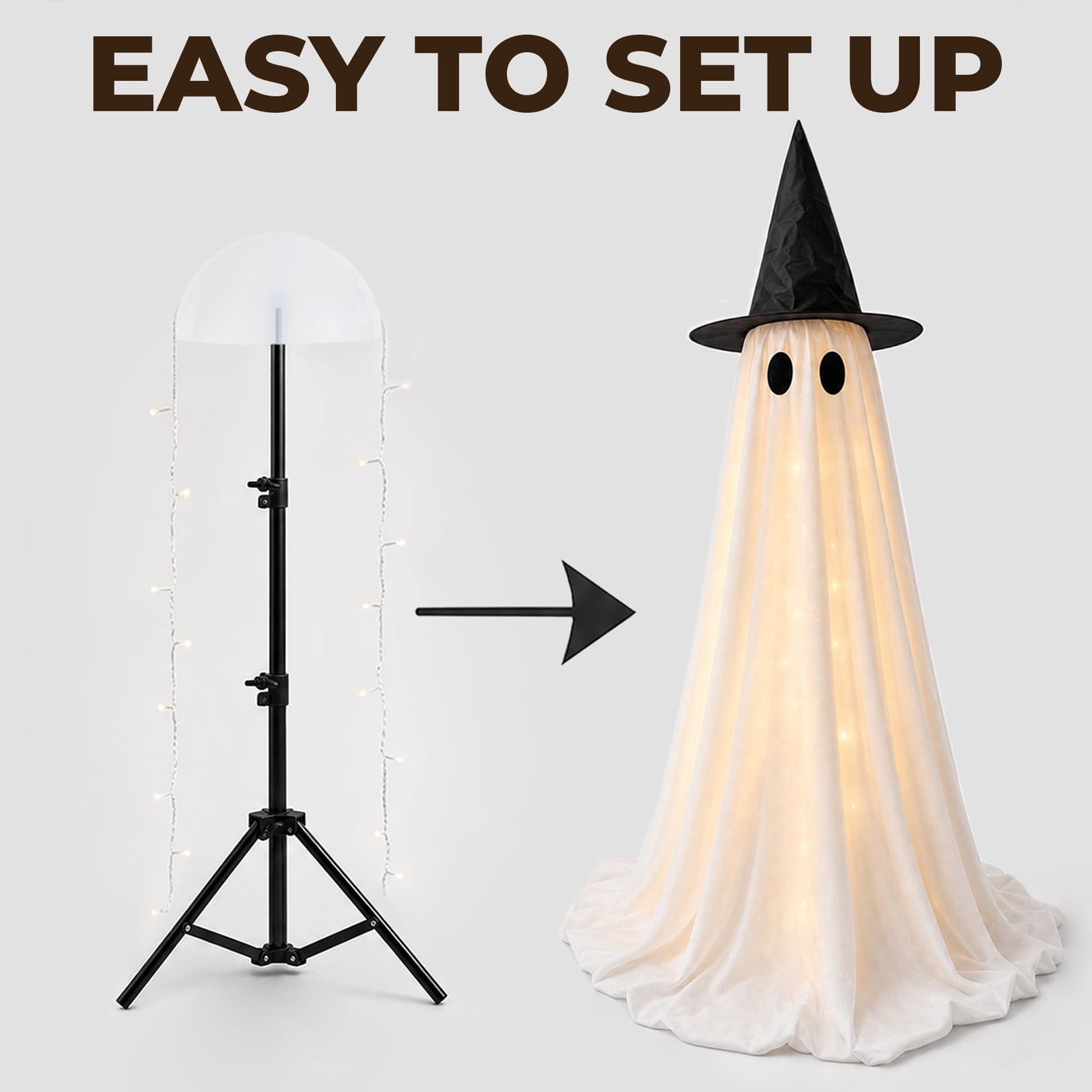Halloween Decorations Indoor 2 Pack Light Up Ghosts