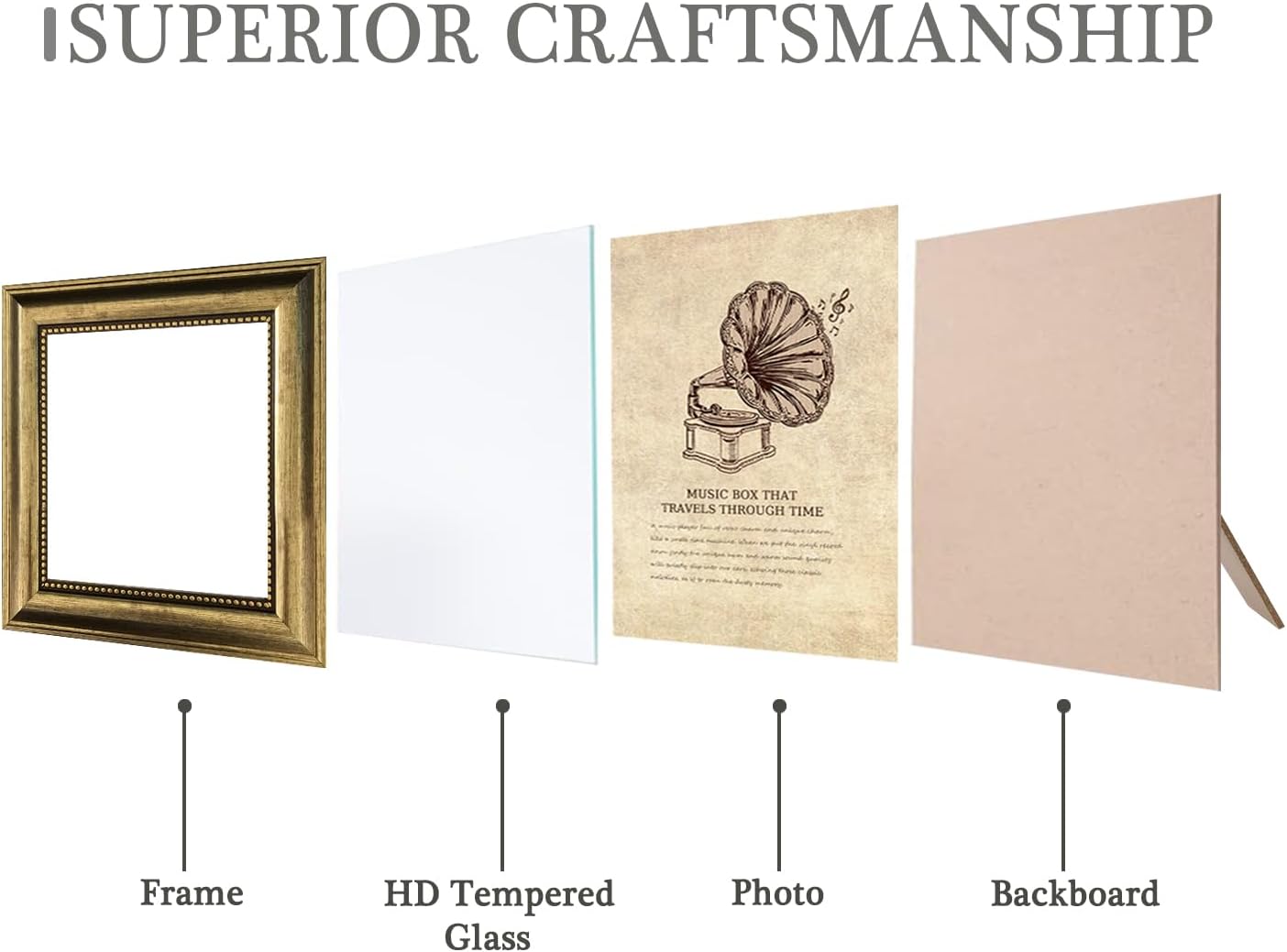 5x5 Picture Frame with Real Glass, 4 set Ornate Vintage Picture Frames for Wall or Tabletop Display, Gold 5 x 5 Frame for Wall home best gift