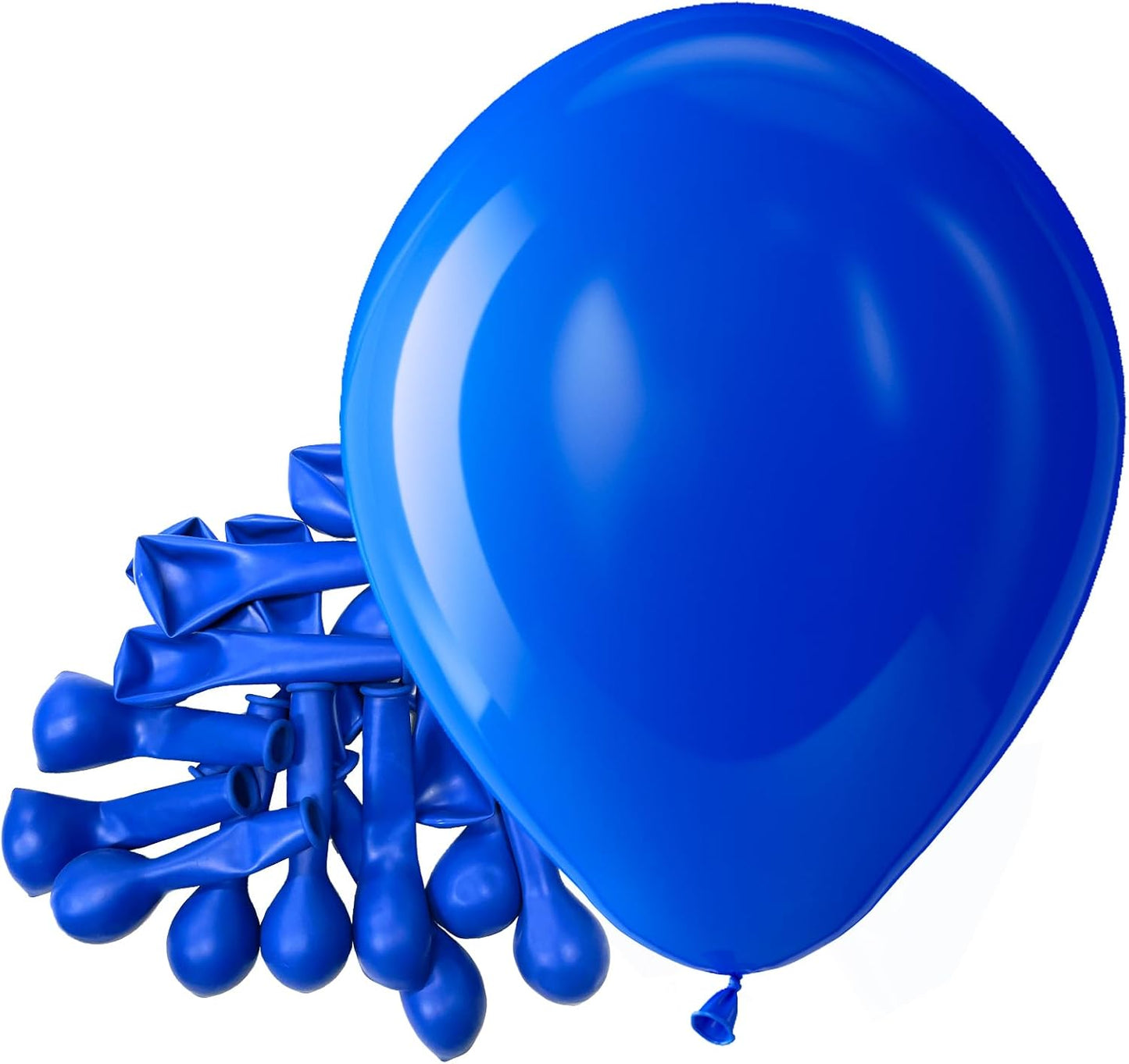 Bezente Royal Blue Latex Party Balloons - 150 Pack 5 inch Matte Small Blue Helium Balloons for Birthday Bridal Shower Graduation Baseball Nautical Party Decorations