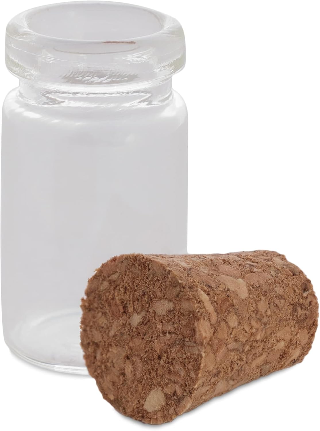 Clear Glass Jars Bottles 50 Pack Mini, Tiny, Cork Stoppers, Arts & Crafts, Projects, Decoration, Party Favors, 18mm x 10mm Diameter