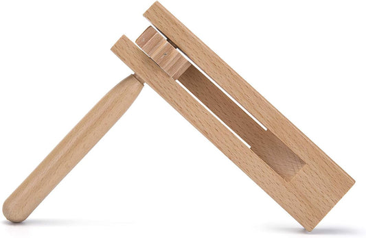 Traditional Matraca Toy - Wooden Spinning Rattle Ratchet Noise Maker for Games, Parties and Sports