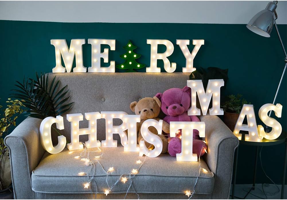 MUMUXI Marquee Light Up Letters | Large Light Up Numbers | Battery Powered and Bright with Every Letter of The Alphabet | for Wedding, Birthday, Party, Celebration, Christmas or Home Decoration (9)