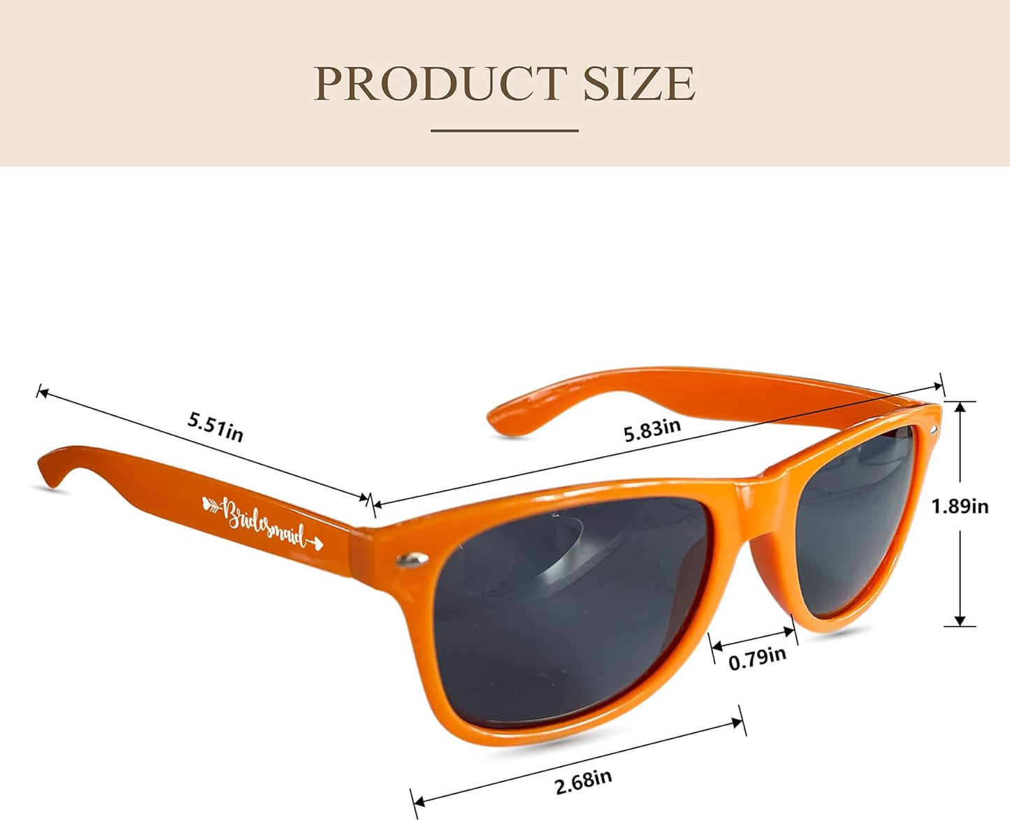 LADY&HOME 10 Pack Bachelorette Sunglasses,Bride Bridesmaid Sunglasses for Bachelorette Party Favors Bridesmaid Proposal Gifts (Terracotta)