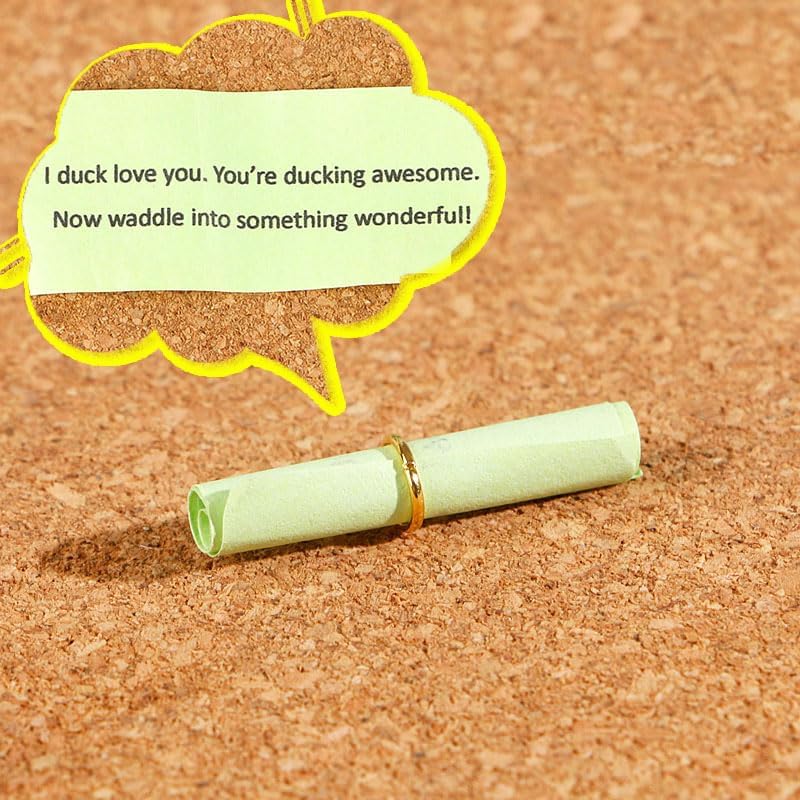 Tiny Duck Message in a Bottle with Wishing Paper – Romantic Gift for Husband, Wife, Boyfriend, Girlfriend – Perfect for Anniversary, Valentine, or Just Because