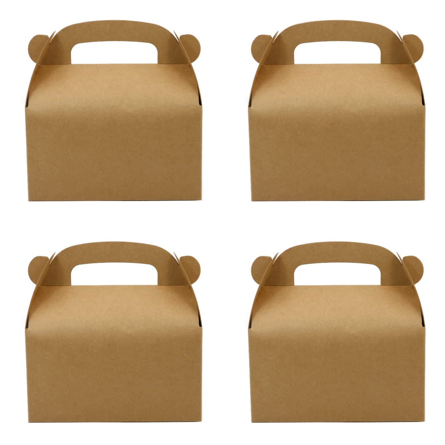 Oletx 24Pcs Brown Party Favor Treat Boxes Goodie Paper Box with Handles