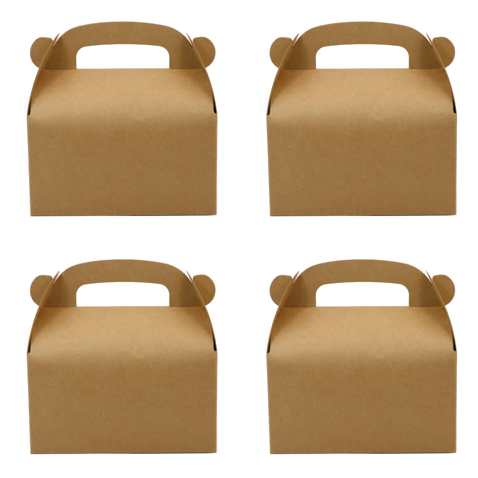 Oletx 24Pcs Brown Party Favor Treat Boxes Goodie Paper Box with Handles