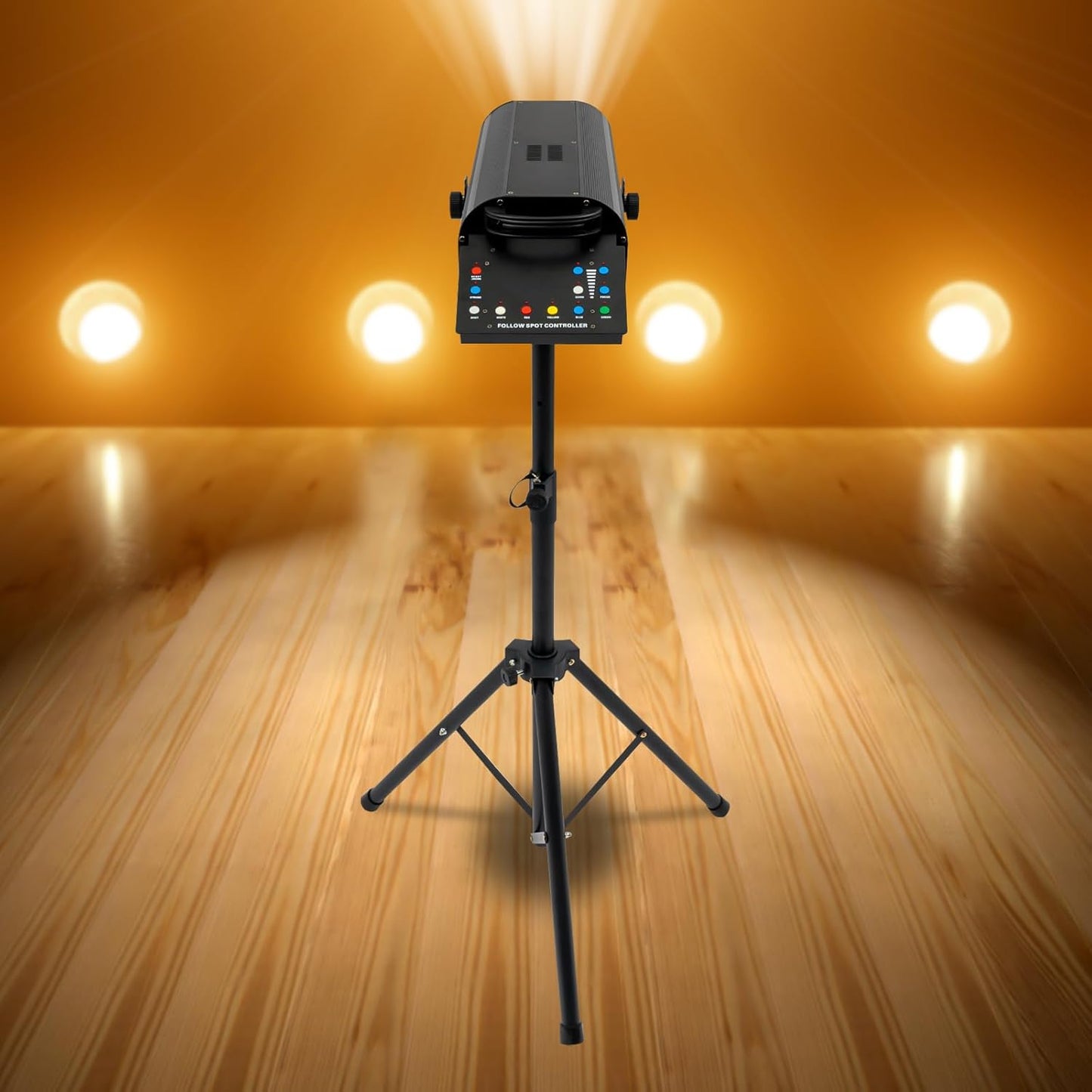 Follow Spotlight for Stage, 230W LED Spot Light DJ Lighting with Control Panel & Adjustable Stand, Spotlight Disco Ball Light for Party Theater Wedding Show, 5 Colors, 164.04ft