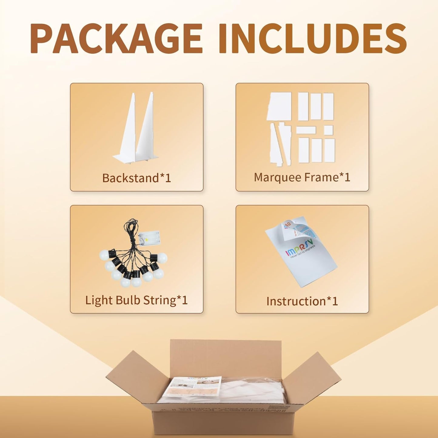 imprsv 3FT Light Up Numbers, Marquee Numbers 0 for Birthday and Anniversary Party Decorations, Large Light Up 0, Pre-Cut Foam Board Kit