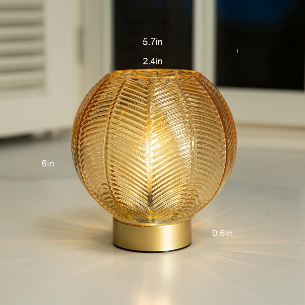 Battery Operated Lamp with Timer, Table Lamp Small Cordless Lamp Battery Powered, Decorative Table Lamps for Living Room Bedside Kitchen Bath Room-Gold