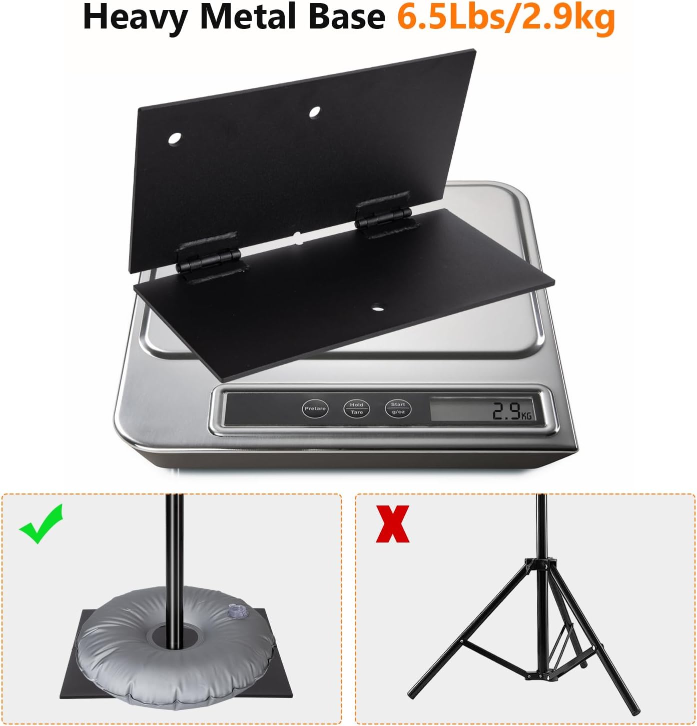 Pipe and Drape Photography Backdrop Stand Kit Adjustable Photo Background Stand 10ft x 6.5ft with Metal Base for Parties Weddings Birthday Party Events Photo Booth