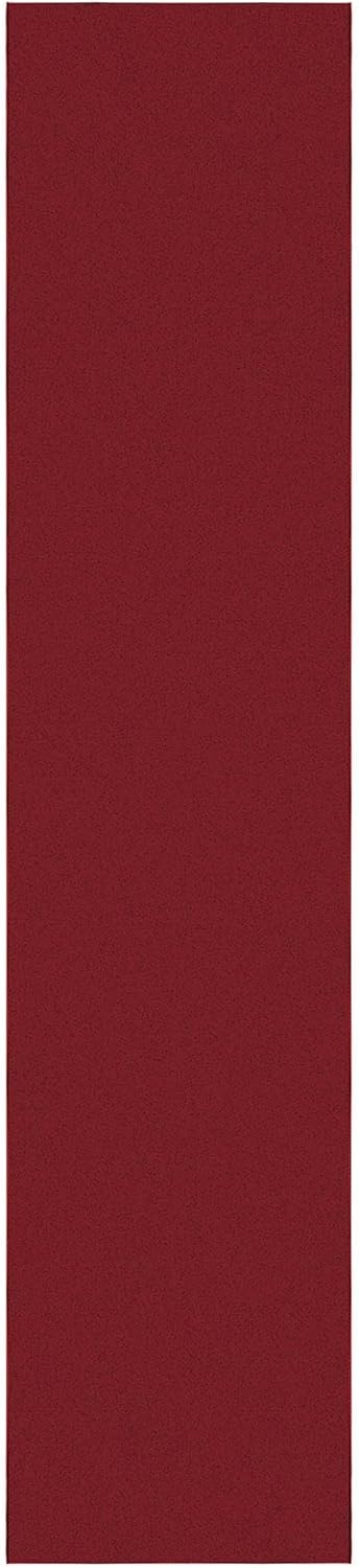 Sweet Home Stores SH Non-Slip Solid Rubberback Indoor Runner Rug for Kitchen, Hallways, Bathroom, Entrance, Bedroom, 2'7" x 12', Red