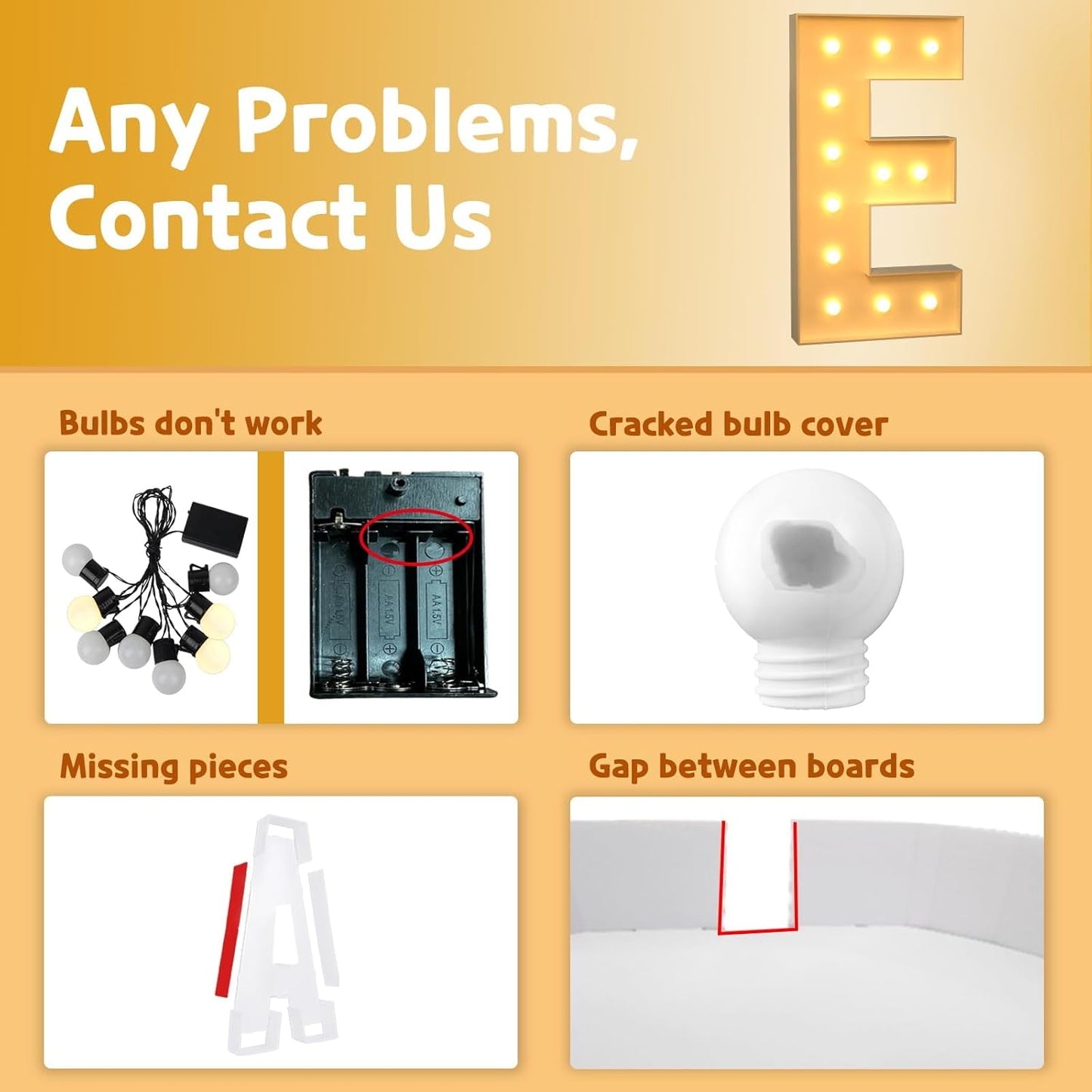 imprsv Marquee Light Up Letters, 4FT Mosaic Letters with Light for Baby Shower Graduation Party Decor, Large E for Engagement Wedding Party Decorations (Need to Assemble)