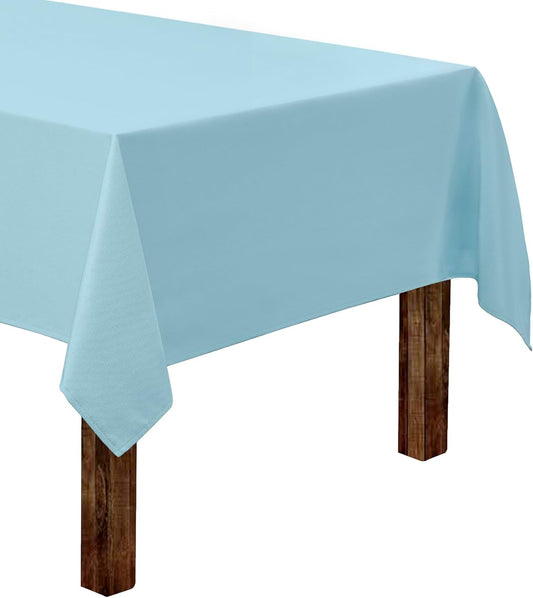 Gee Di Moda Rectangle Tablecloth - 60 x 126 Inch Baby Blue Table Cloth for 8 Foot Rectangle Table - Heavy Duty Washable Fabric - for 8 Ft Buffet Table, Holiday Party, Dinner, Wedding & Baby Shower