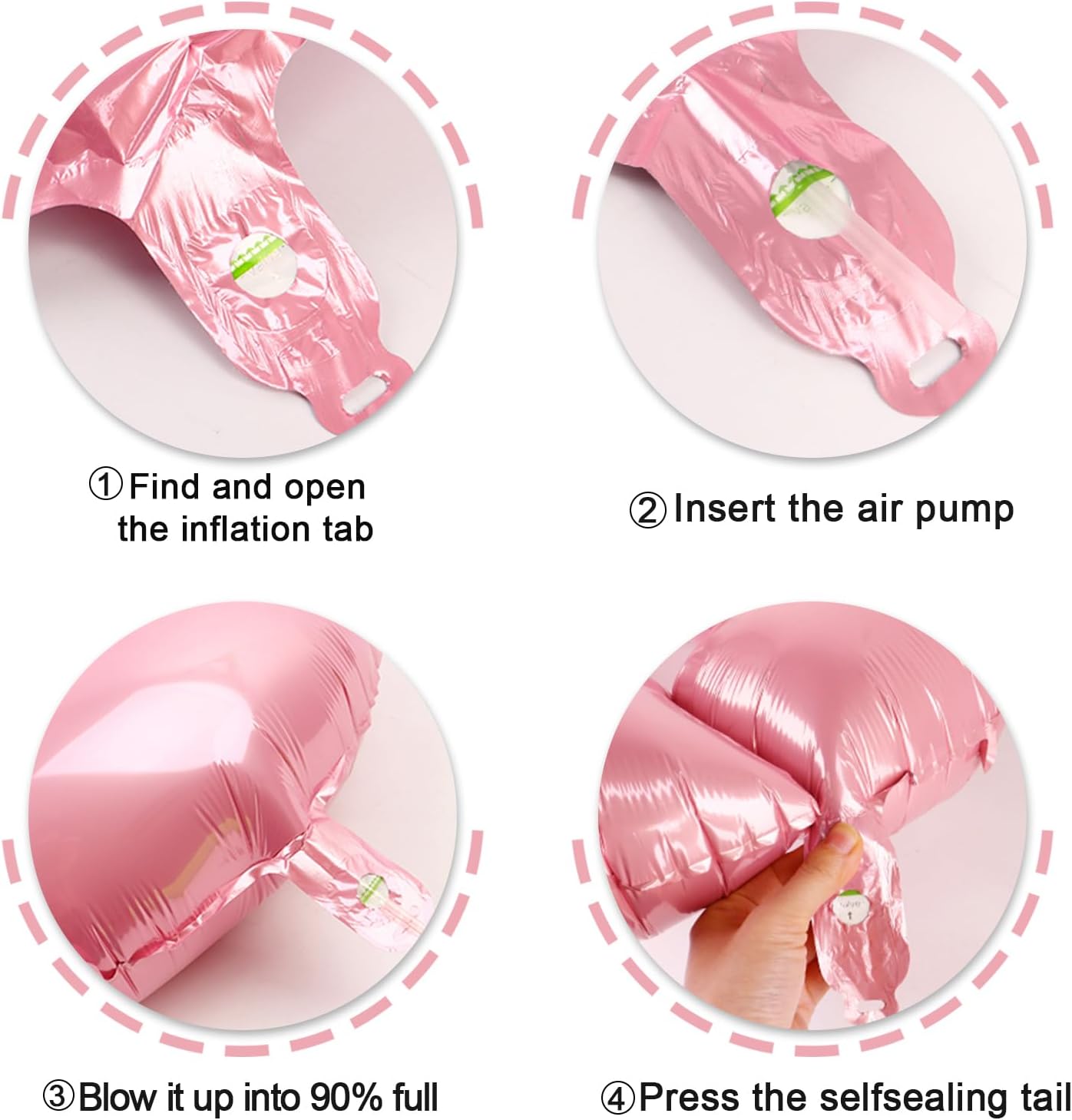 40 Inch Pearlescent Pink 3 Large Number Balloon, 3 13 23 30 33 36 38 Pearl Pink Birthday Party Decorations, Number Three Foil Balloons for Anniversary Party Graduations Celebration Supplies