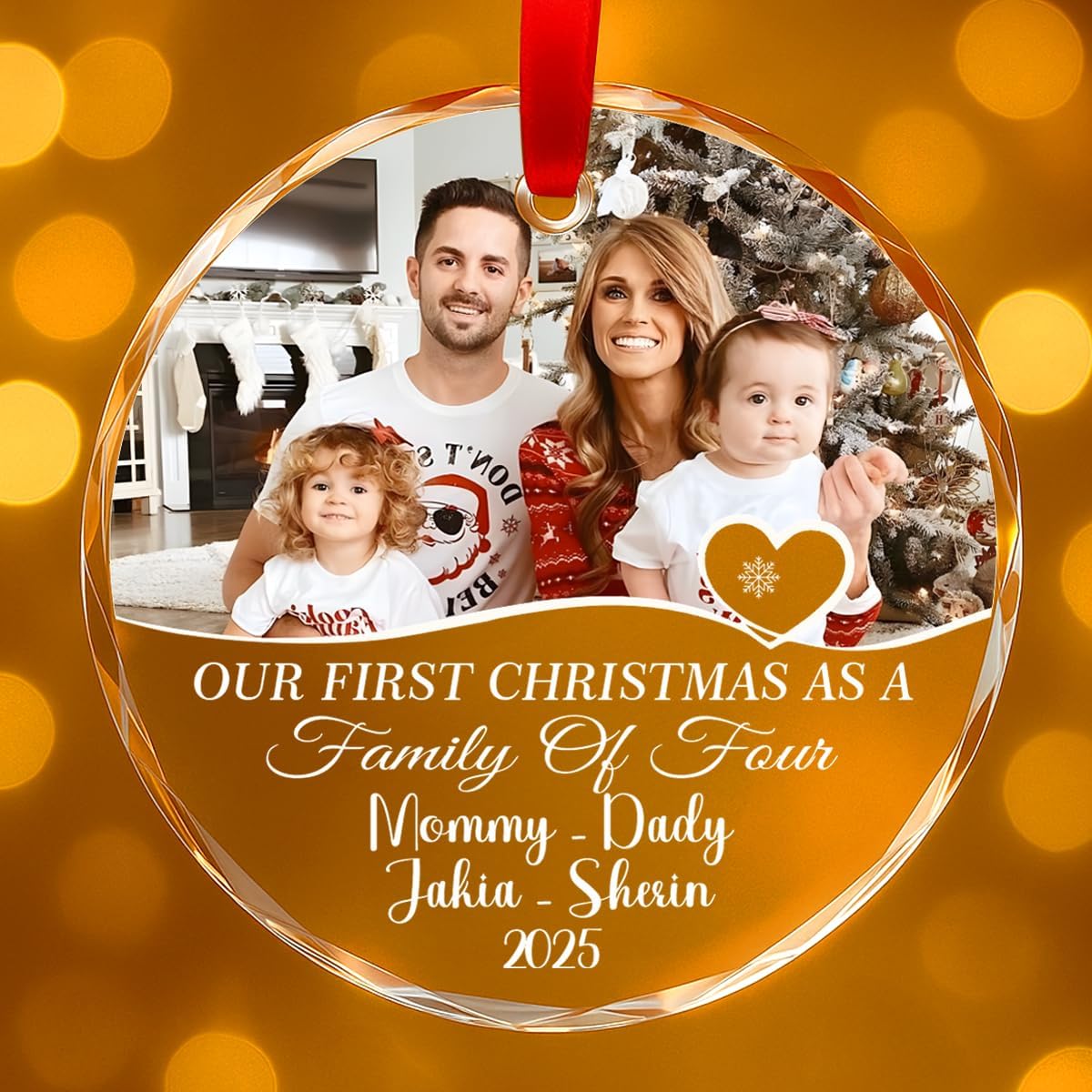 Personalized Christmas Ornaments with Names, Couple Glass Ornament, Custom Wedding Gifts for Couples 2025, Wedding Gift Ideas for Newly Wed Couple, Bride, Bridal Shower, Future Mr & Mrs (F3)