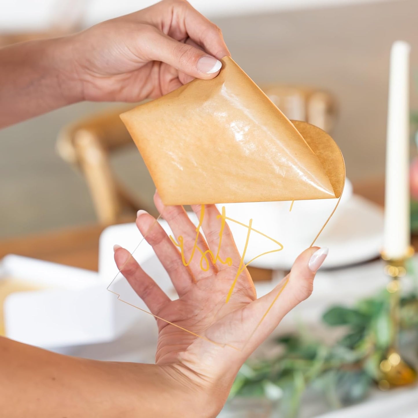 Clear Arch Acrylic Table Numbers for Wedding Reception - 5" x 7" Gold Font Centerpiece Set with Holder Stands & Head Table Sign - Anniversary, Event, Party, Wedding 1-15