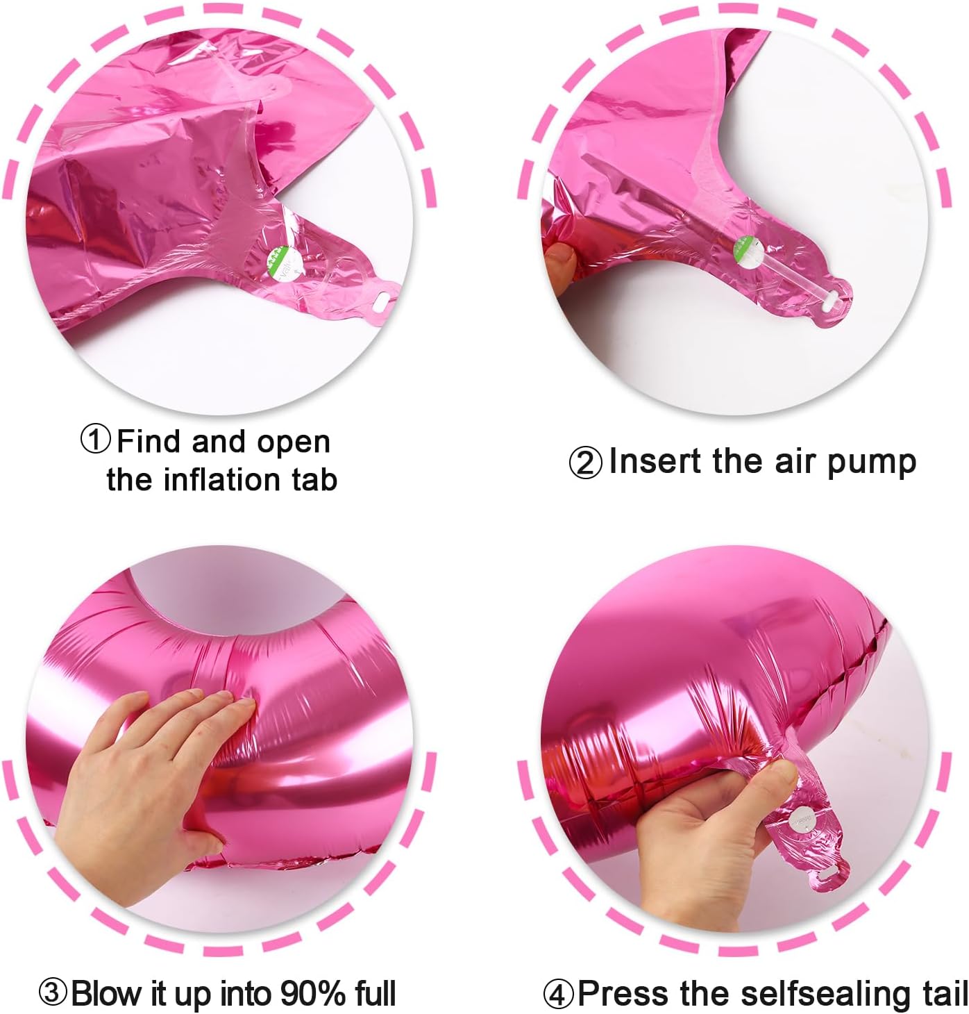 Big Pink 2 Number Balloon 40 Inch Birthday Decoration, Number 2 Helium Balloon 12 20 22 23 24 26 28 32 42 Celebration, Boy Girl Baby Anniversary Party Graduations Supplies Decorations