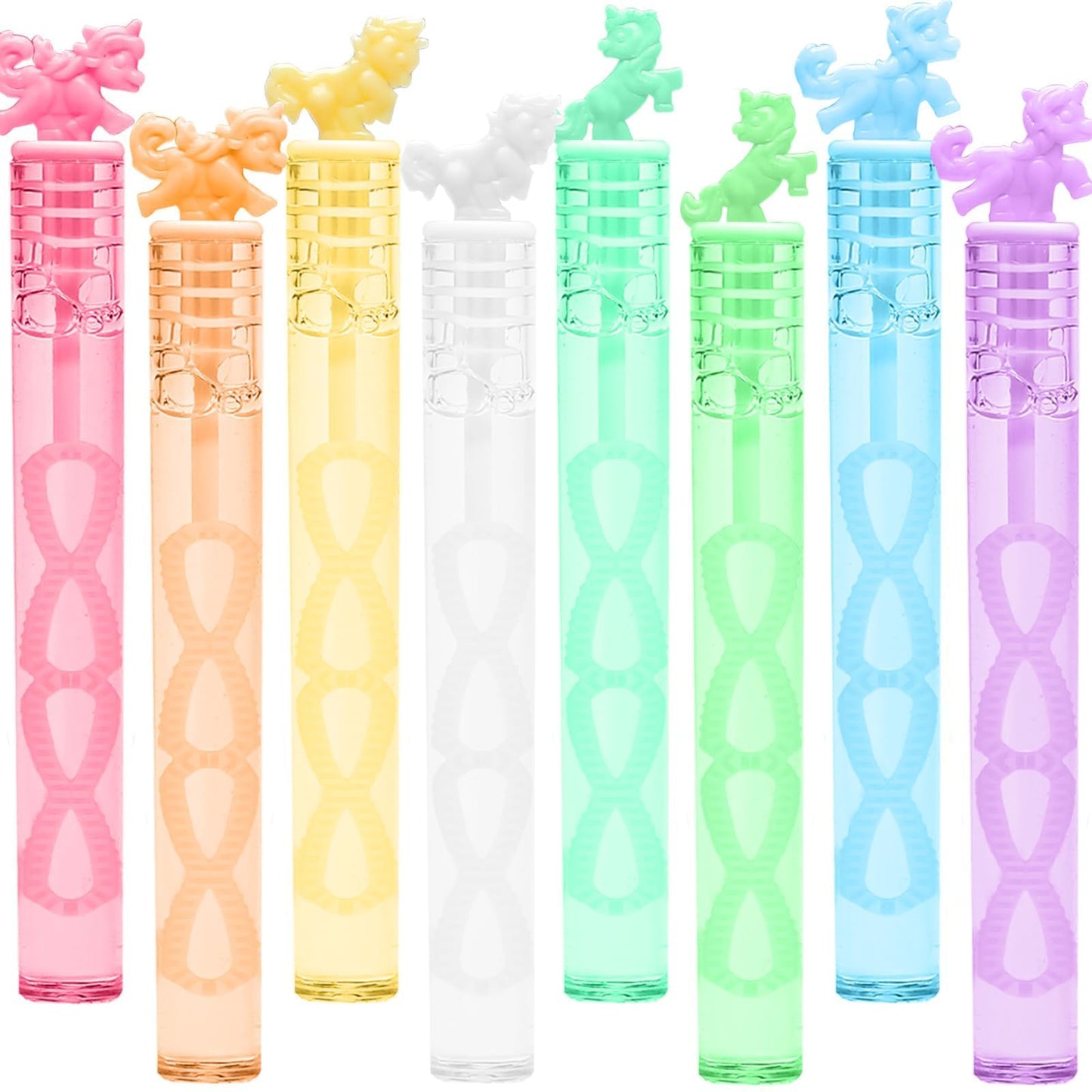 32 Piece Pastel Mini Unicorn Bubble Wand, Party Favors, with Gift Box