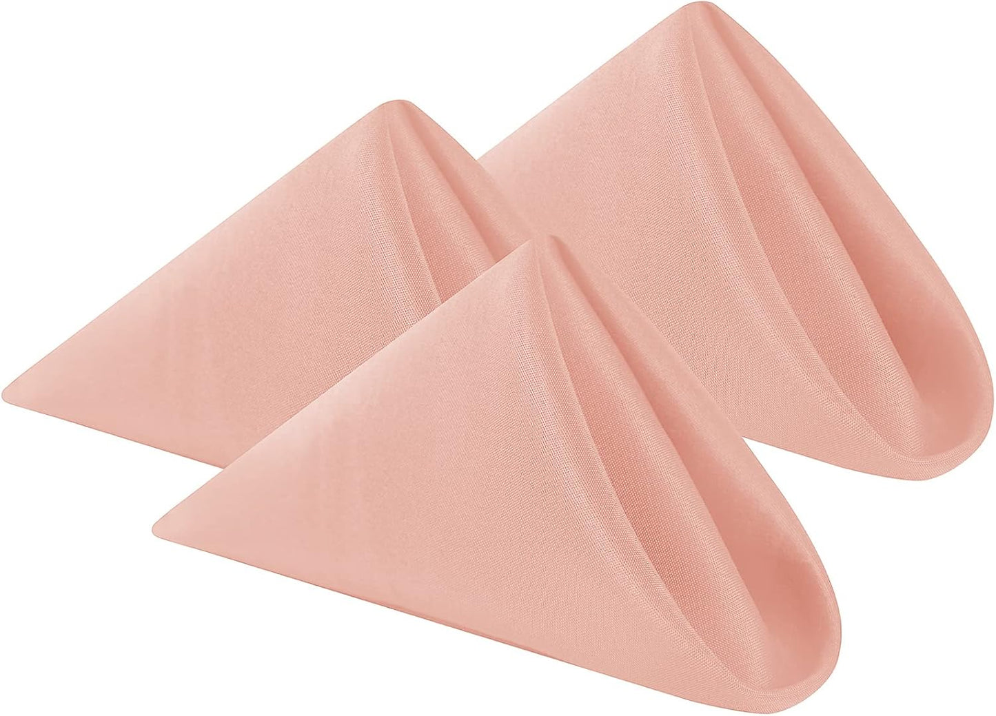 Cloth Napkins 20x20 inch Washable Polyester Dinner Napkins Soft Table Napkins for Wedding Party Dining Banquet(Dusty Pink,12PCS)