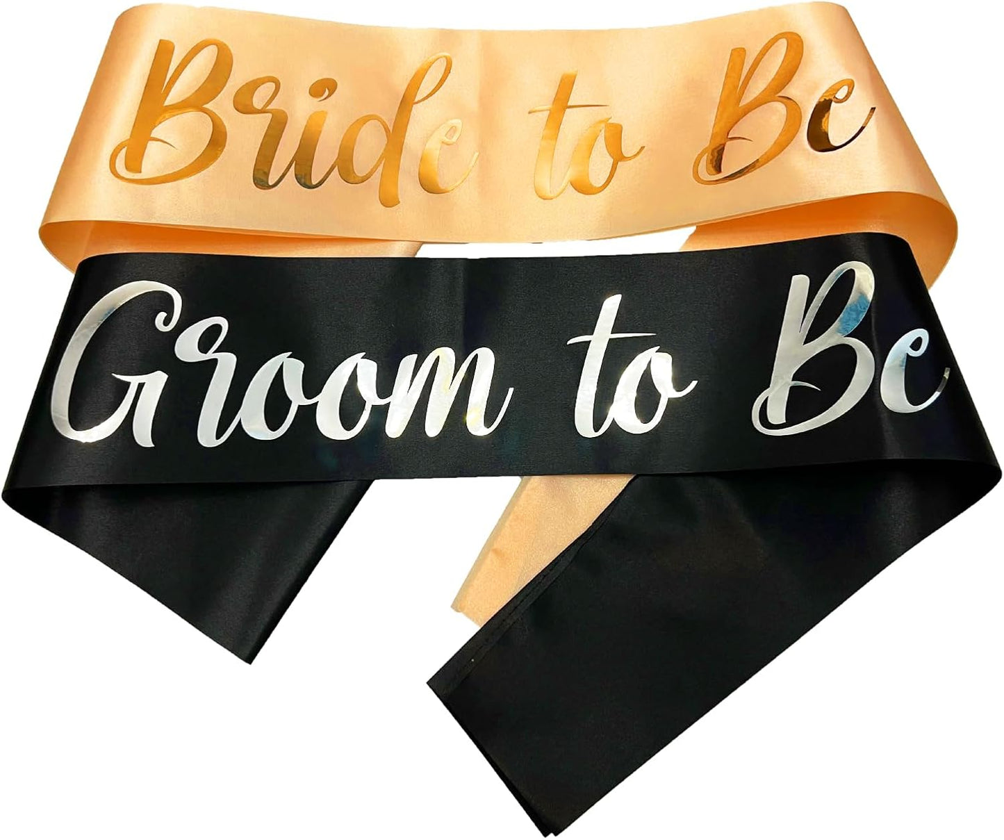 Bride to Be Sash and Groom to Be Sash, Bachelorette Party Supplies Engagement Party Favors, Bridal Shower Sashes Bachelor Decorations Rose Gold