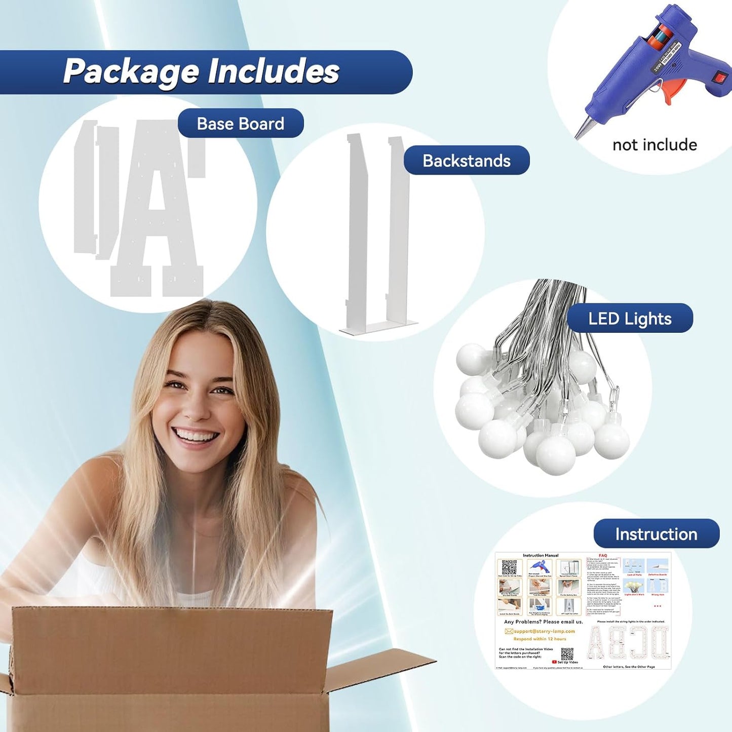 4FT Marquee Light Up Letters,Large Light up Letters, Marquee Letters 4 Feet Tall for Birthday Party Decoration Wedding Event Marry Me Baby Shower Bridal Shower Letter M