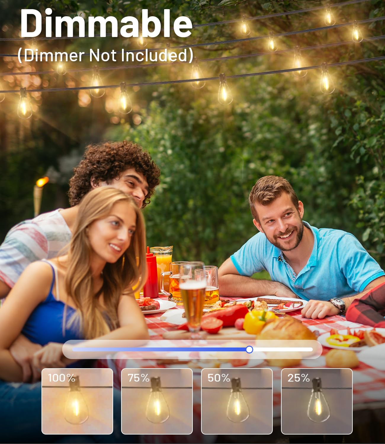 Tenmiro 200FT Outdoor String Lights, Ultra Long LED Patio Lights with Shatterproof High Brightness