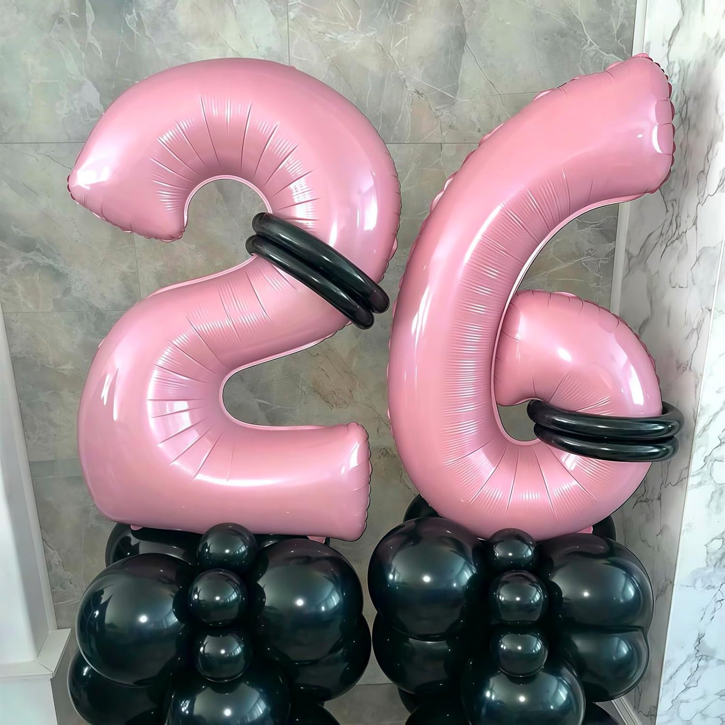 Pastel Pink 2 Balloon,Light Pink 2 Balloons Number,40 Inch Helium Foil Mylar Number 2 Balloon for Birthday Party