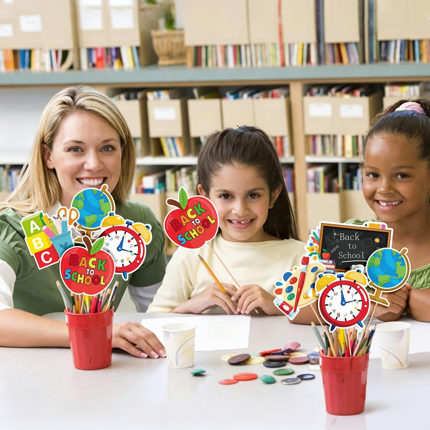 Back to School Party Centerpiece Sticks 24Pcs