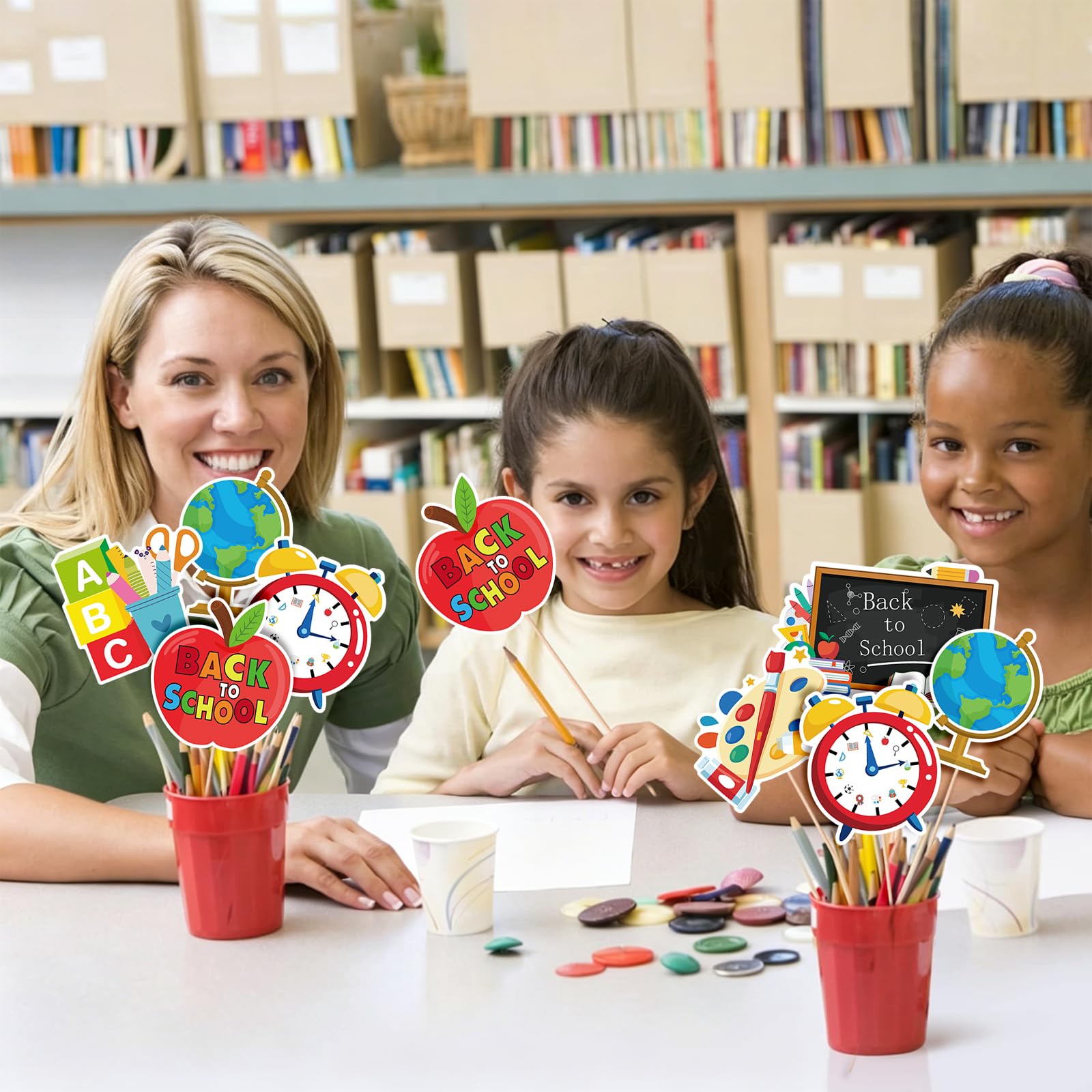Back to School Party Centerpiece Sticks 24Pcs