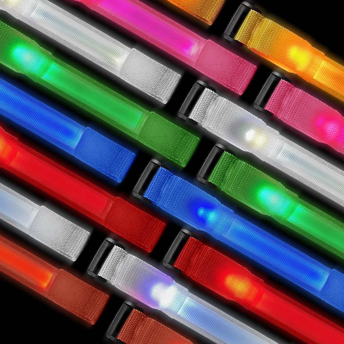 8 Pack LED Bracelets Light Up Wristbands,Glow Flashing Wristbands Glow in The Dark Party Supplies for Party, Festivals, Sports, Camping,Night Events (Multicolor)