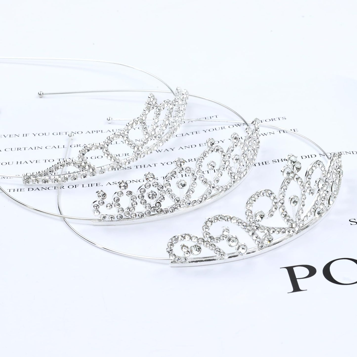 Lawie 8 Pack Birthday Tiaras, Rhinestone Crystal Princess Crowns, Silver Headbands for Women, Party