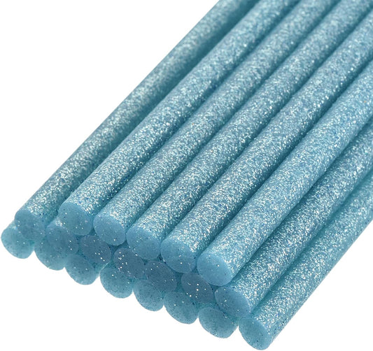 uxcell 20pcs Hot Glue Sticks for Glue Gun 11mm/0.43-inch x 8-inch Mini Hot Melt Adhesive Glue Stick Glitter Sky Blue