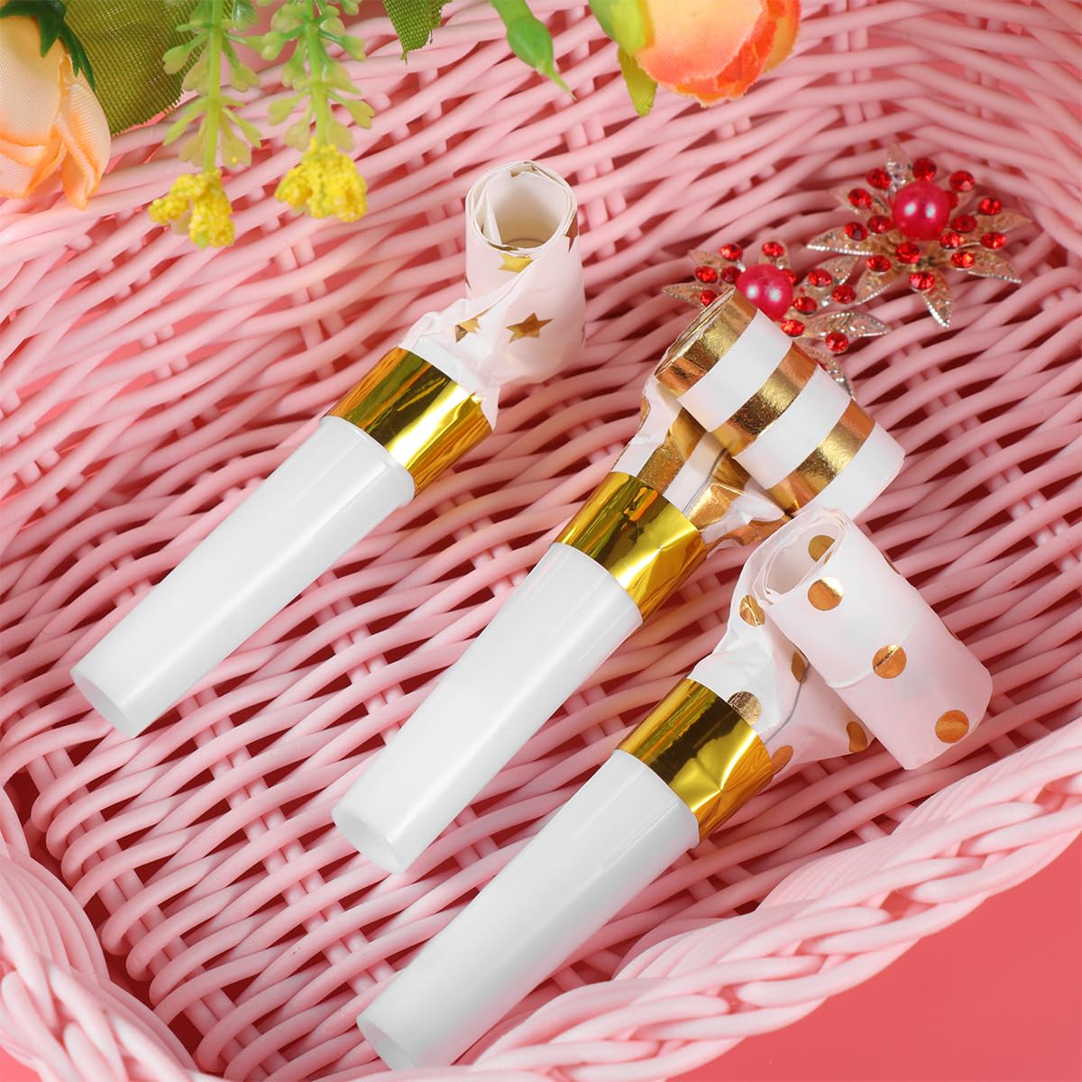 Toyvian Party Whistles, 30Pcs Colorful Blowout Noisemakers