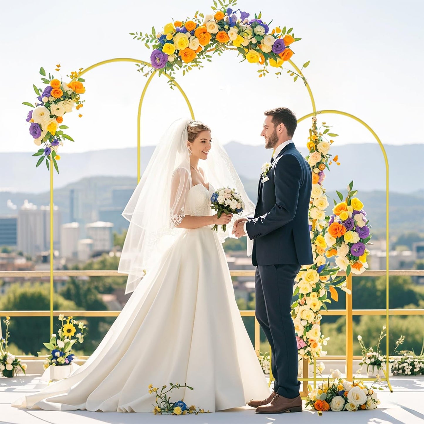 Arch Stand and Cover Set 6FT 6.6FT 7.2FT Arched Backdrop Stand with Spandex Fitted Arch Cover Gold Arch Frame Stand Backdrop for Party Supplies Sage Green Arch Covers for Wedding Anniversary Decor