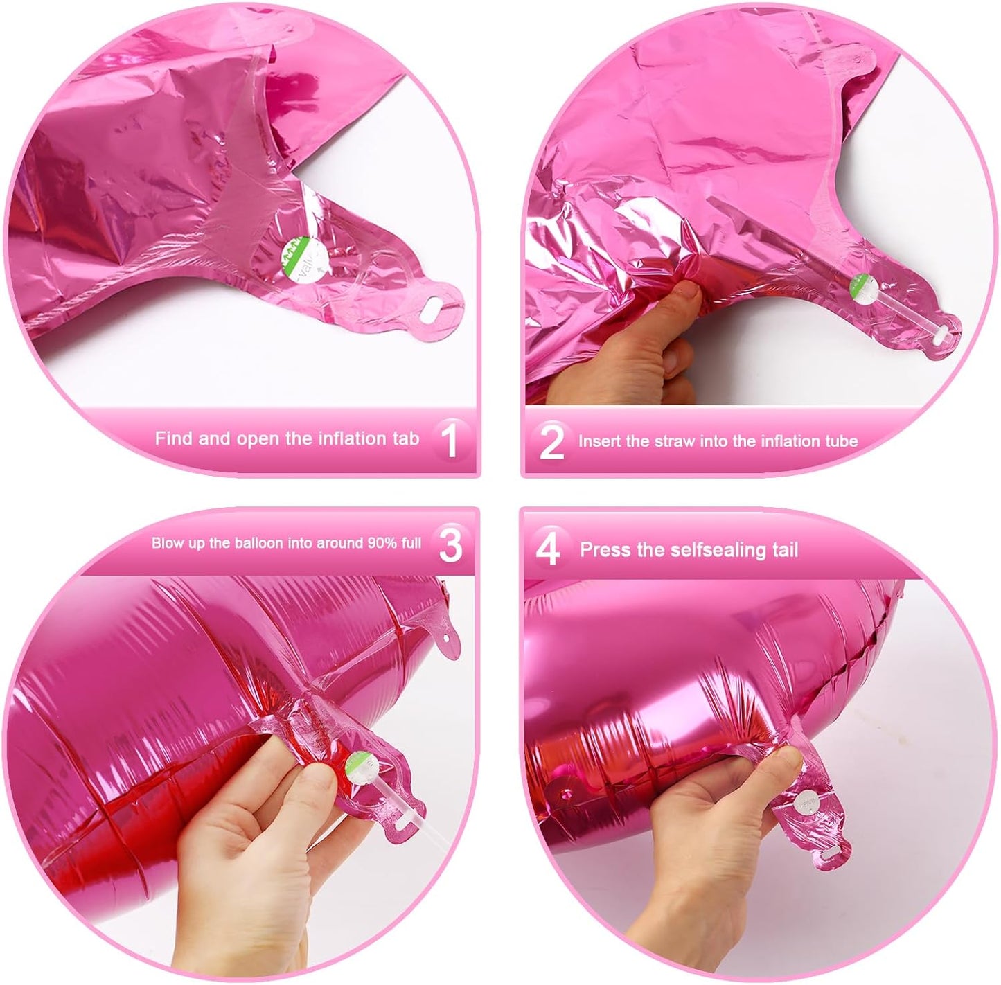 40 Inch Pink 3 Large Number Balloon, 3 13 23 30 33 36 38 Pink Birthday Party Decorations, Number Three Foil Balloons for Anniversary Party Graduations Celebration Supplies
