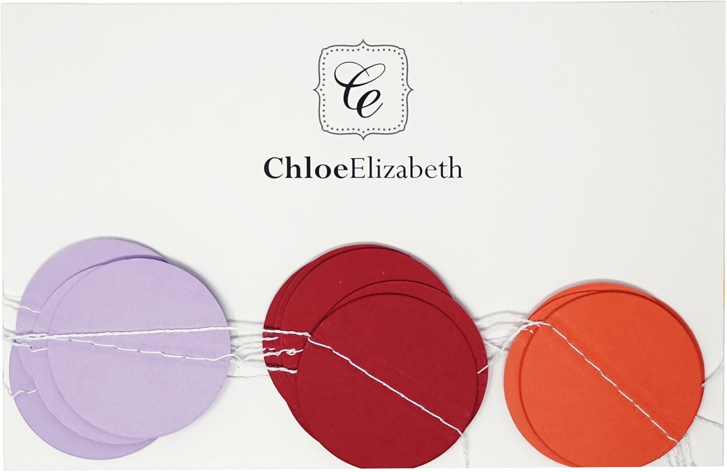 Circle Dots Paper Party Garland Streamer Backdrop (4-Pack, 10 Feet Per Garland, 40 Feet Total) - Circus Rainbow