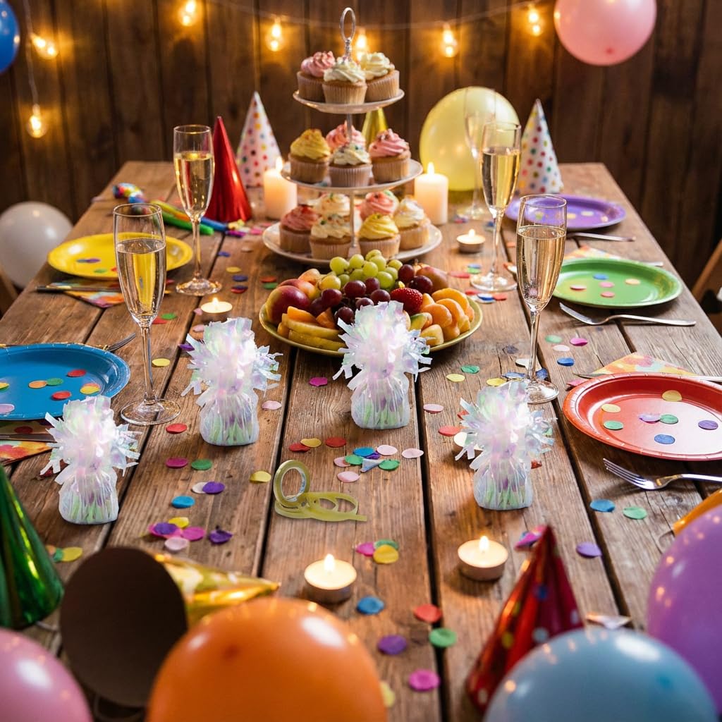 Moretreat Aluminum Foil Balloon Weights for Parties (6 pcs) - 0.31lb (140g) Each - Premium Balloon