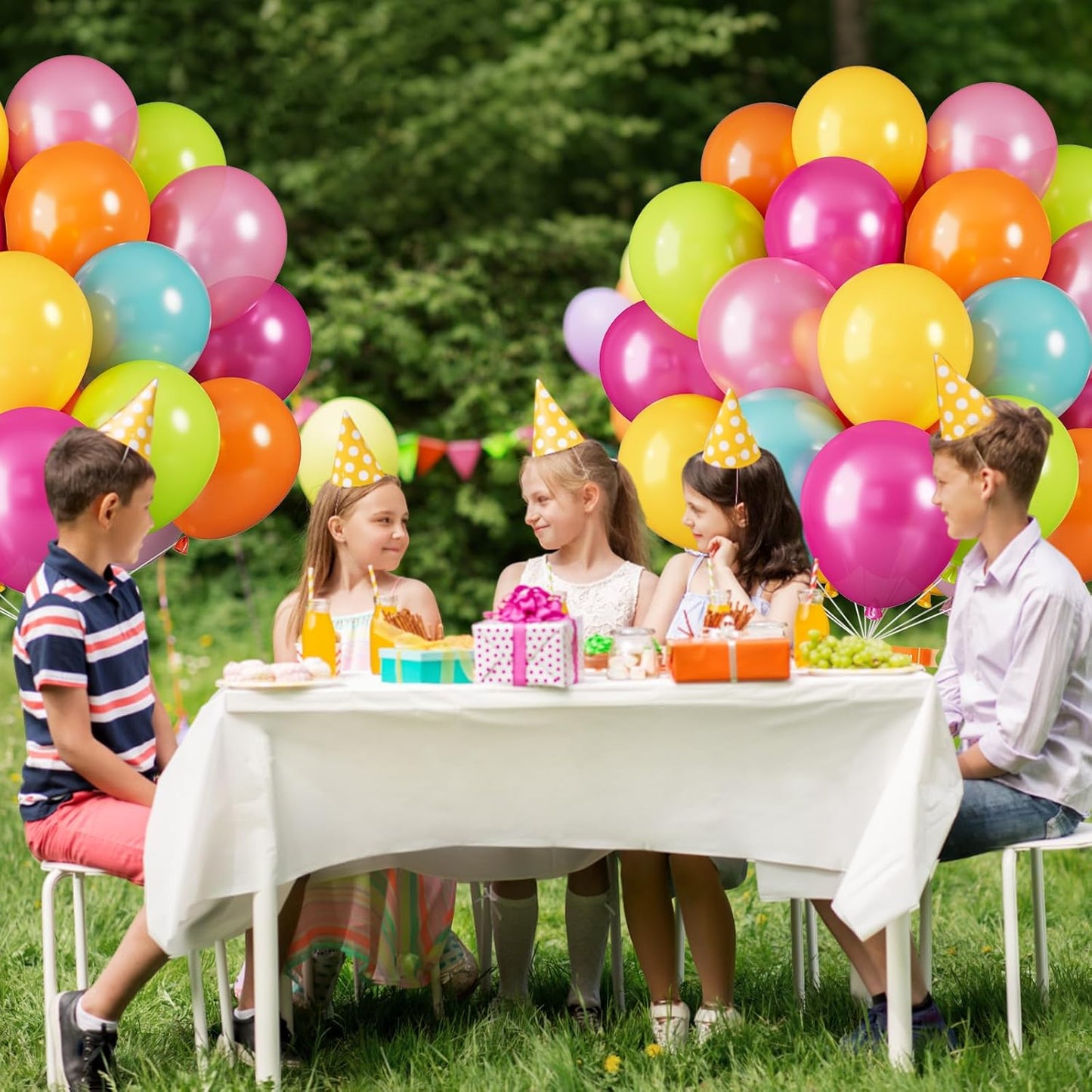 Tropical Balloons, 12 Inch Hawaii Balloons, Colorful Balloon, Pearl Hot Pink Teal Blue Yellow Fruit Green Latex Balloon for Summer Pool Beach Hawaiian Flamingo Theme Birthday Party Decoration