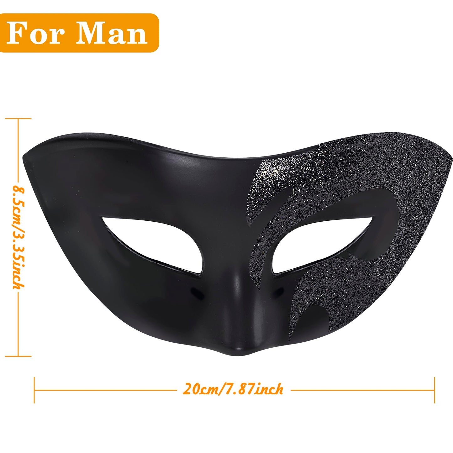 SIQUK Couple Masquerade Masks Set Venetian Party Mask Plastic Halloween Costume Masks Mardi Gras
