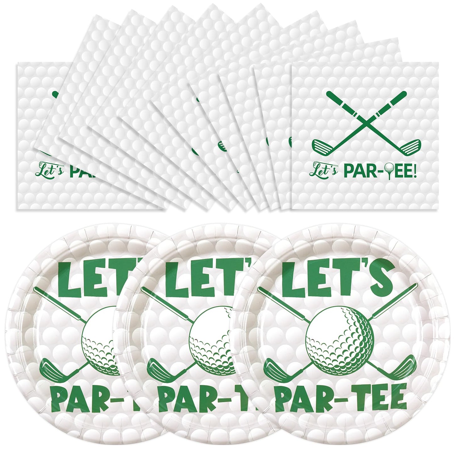 HFBOBP 50pcs Golf Paper Plates and Napkins Party Decorations