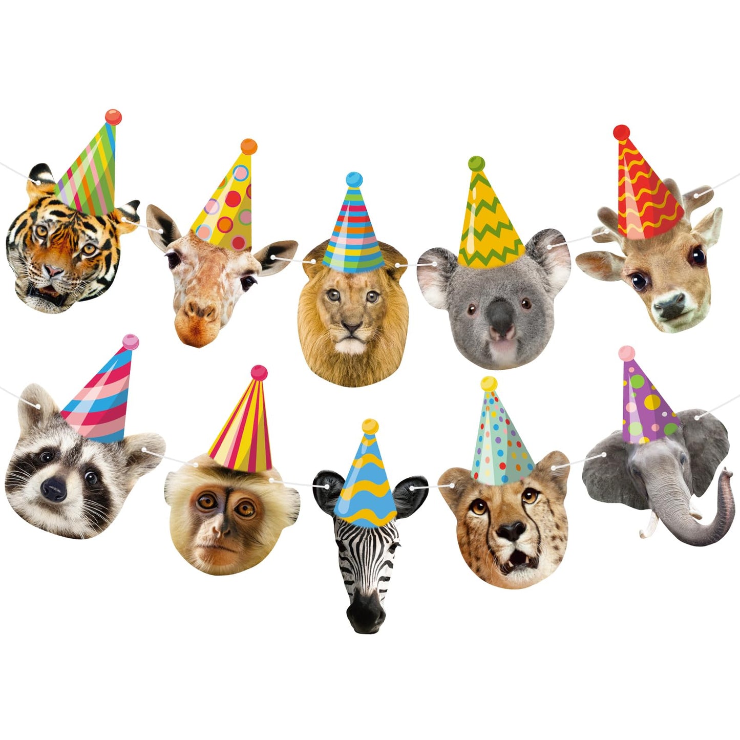 Hooqict Safari Animals Happy Birthday Banner Animal Birthday Party Decorations Party Animal Banner