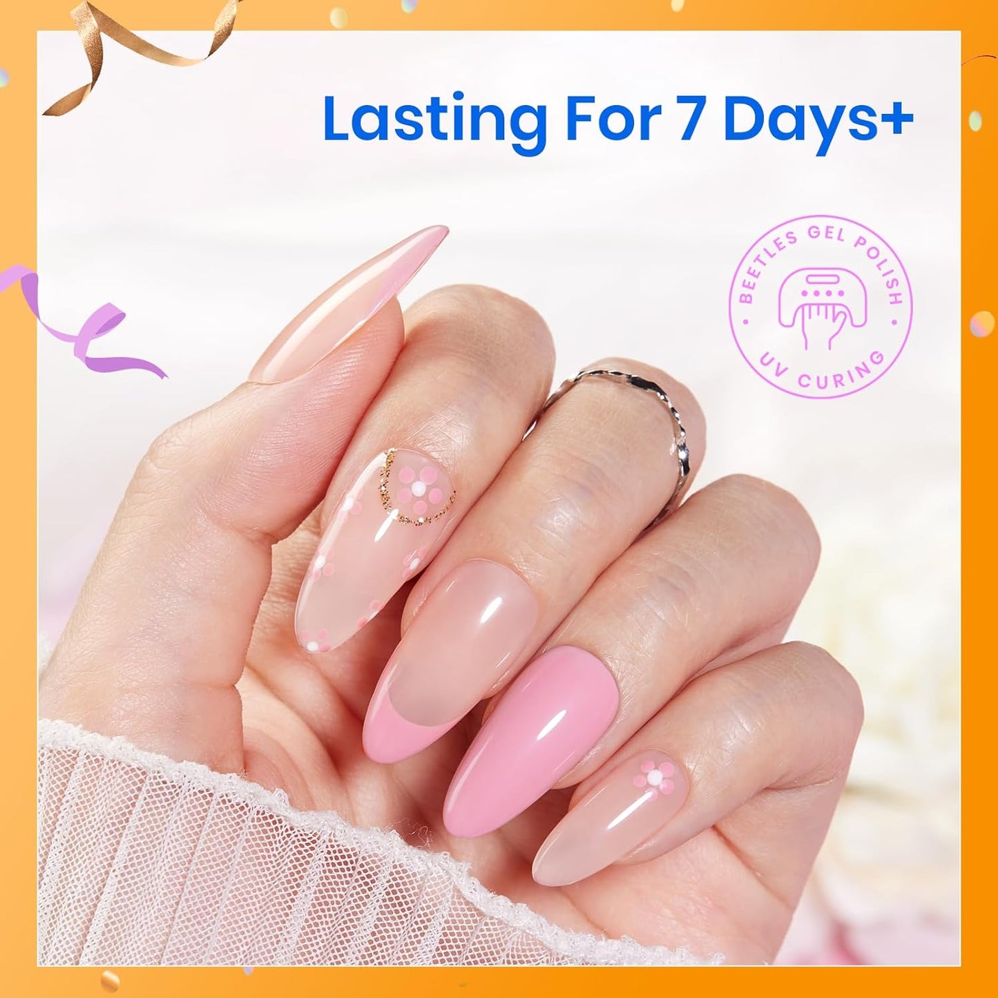 Beetles Peel Off Gel Base Coat for Gel Nail Polish: 15ml Peel Off Base Coat, Soak Off-Free Easy Removal without Damage, Long Lasting for Beginners DIY Manicure Weak Thin Nails