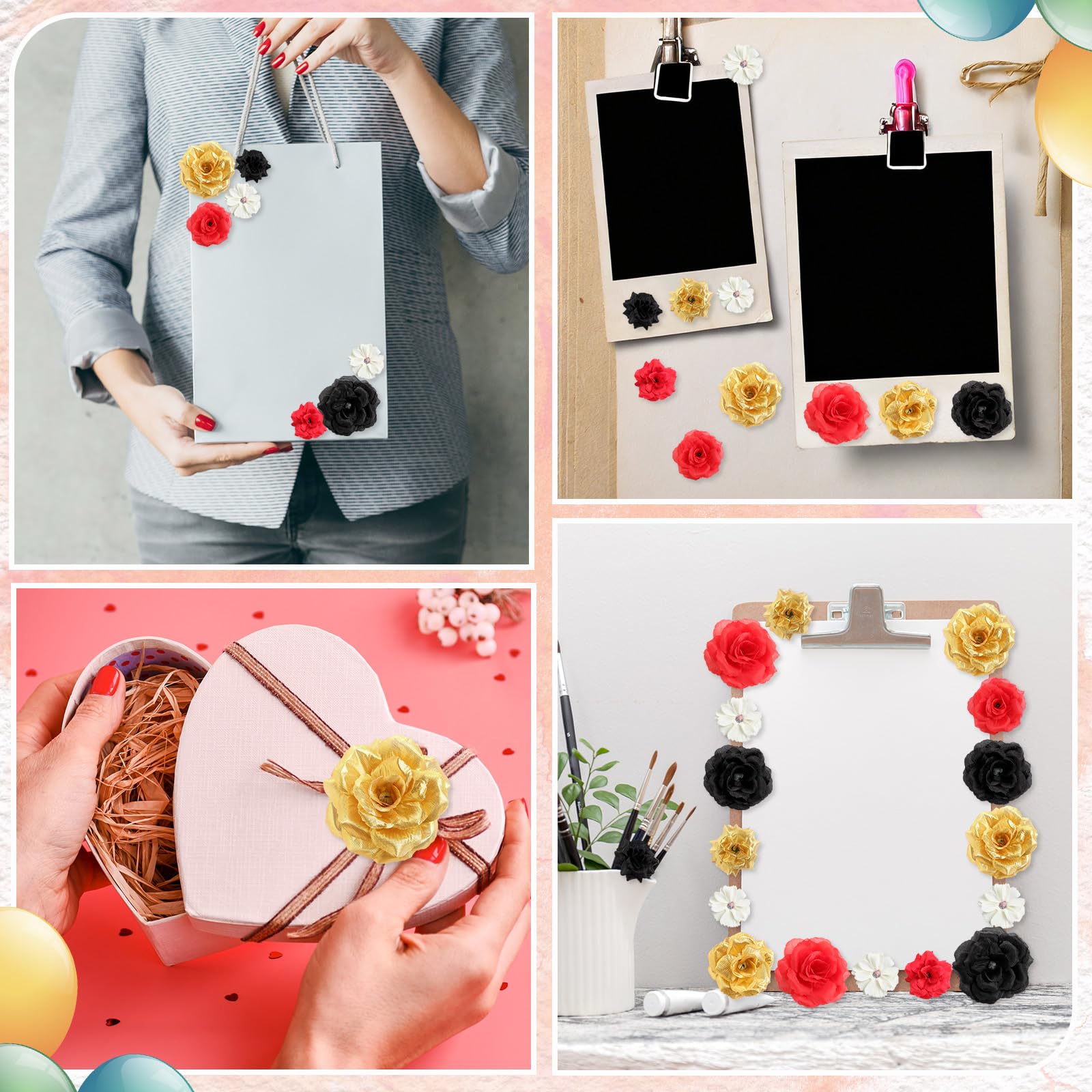 Solsew 35 Pcs DIY Graduation Cap Decorations Kit, Include Faux Flower 3D Butterfly Graduation Quote