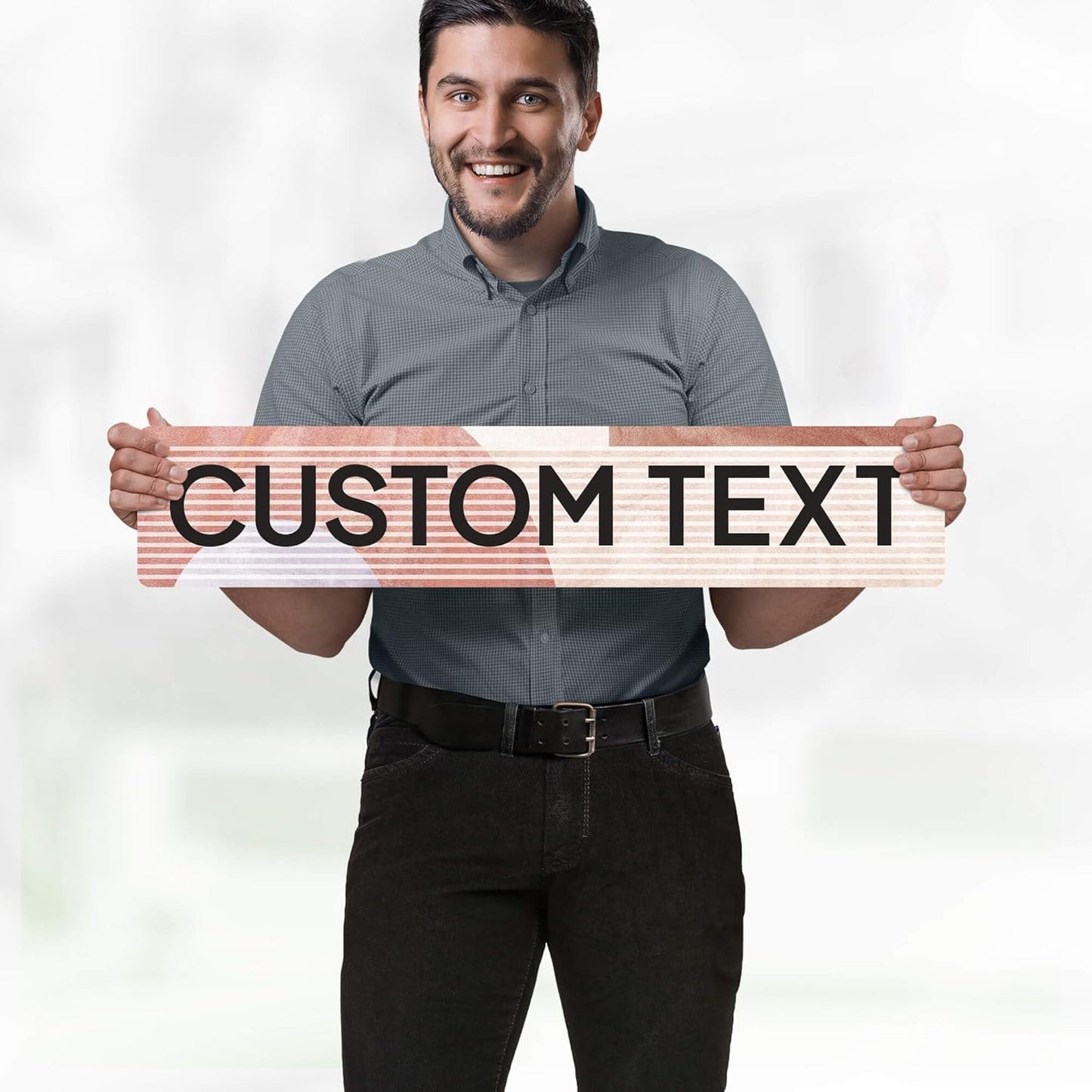 Custom Sign, Custom Street Sign, 11 Font Colors, 13 Font Styles, 4 Hole Options, 22 Sizes, 6x30 Inches, Rust Free DiBound, Fade Resistant, Made in USA by My Sign Center (Mid-Century Modern 1)