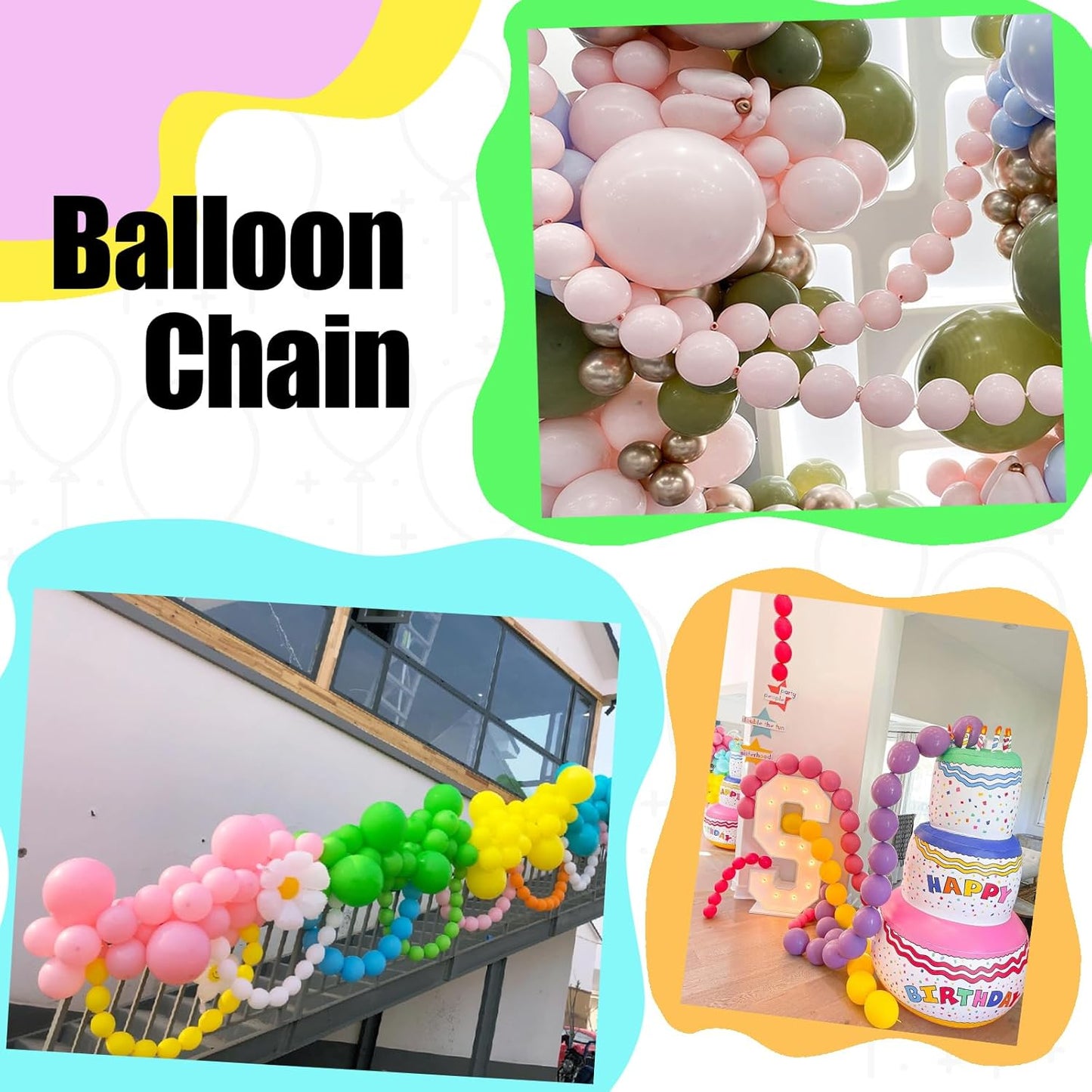 50 Pcs Quick Link Balloons Gold Metallic Chrome 6 inch, Latex Linking Balloons for Balloon Wall/Arches/Chains, Birthday Party Wedding Anniversary Graduation Arch Party Decor (gold)