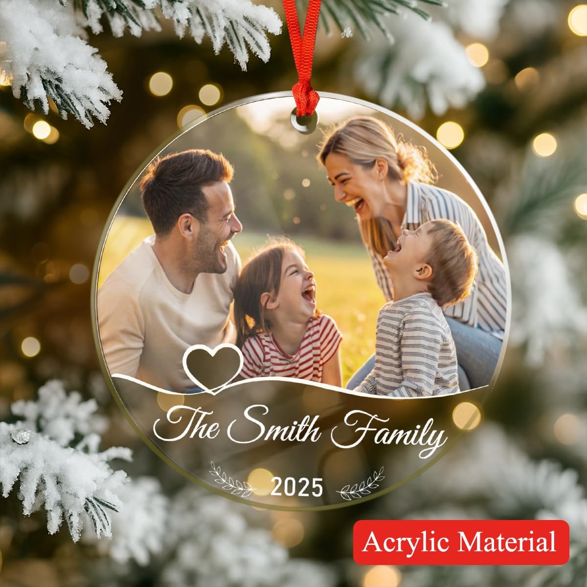 Personalized Christmas Ornaments with Names, Couple Glass Ornament, Custom Wedding Gifts for Couples 2025, Wedding Gift Ideas for Newly Wed Couple, Bride, Bridal Shower, Future Mr & Mrs (F1)