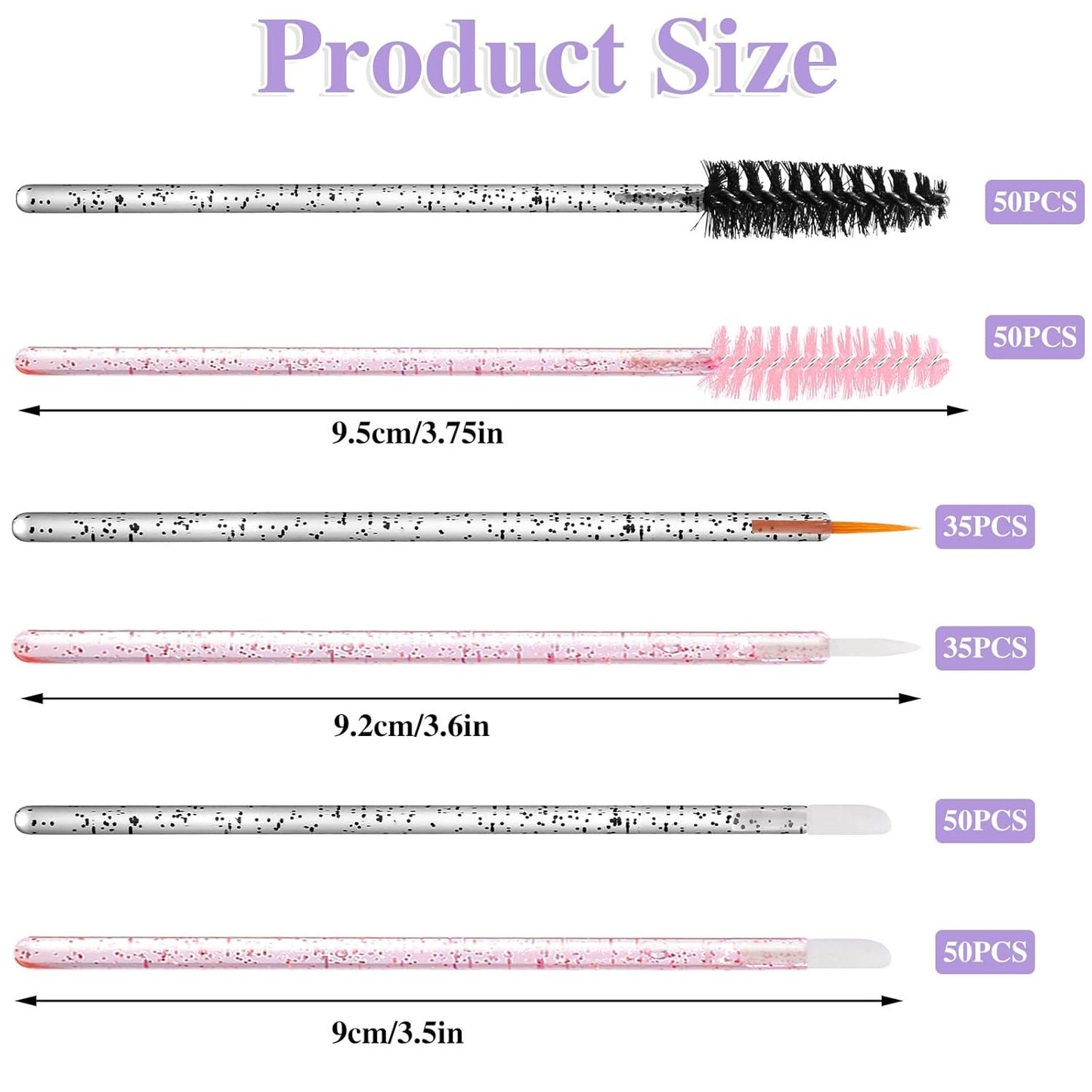 270 PCS Crystal Disposable Makeup Applicators Kit, Makeup Artist Must Haves Tools 100 Mascara Wands 100 Lipstick Applicators 70 Eyeliner Brushes with Organizer Box Christmas Gifts for Women