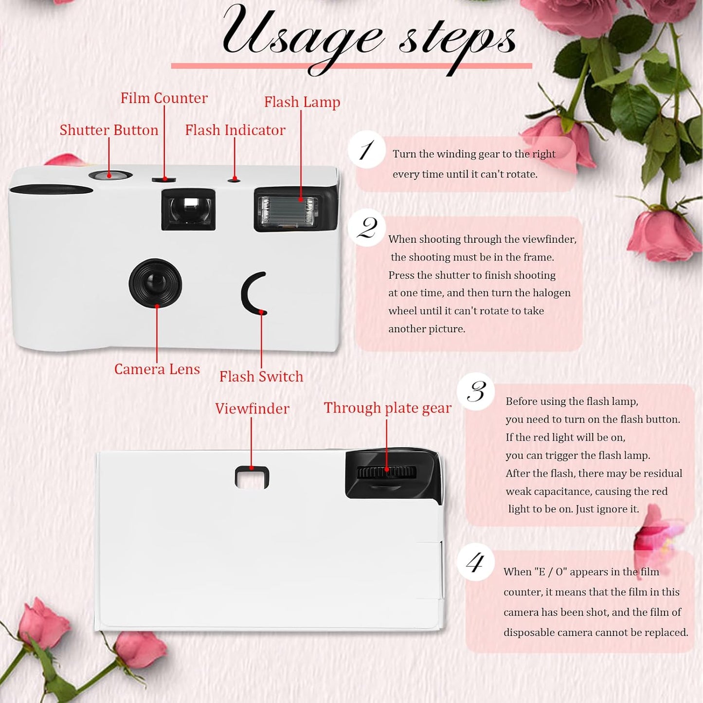 Kanayu 14 Packs DIY Disposable Cameras Bulk, White Single Use Camera with 35mm Iso 400 Film Bright Flash for Weddings, Baby Showers, Birthday Parties Anniversary Events, Easy to Use, Vintage