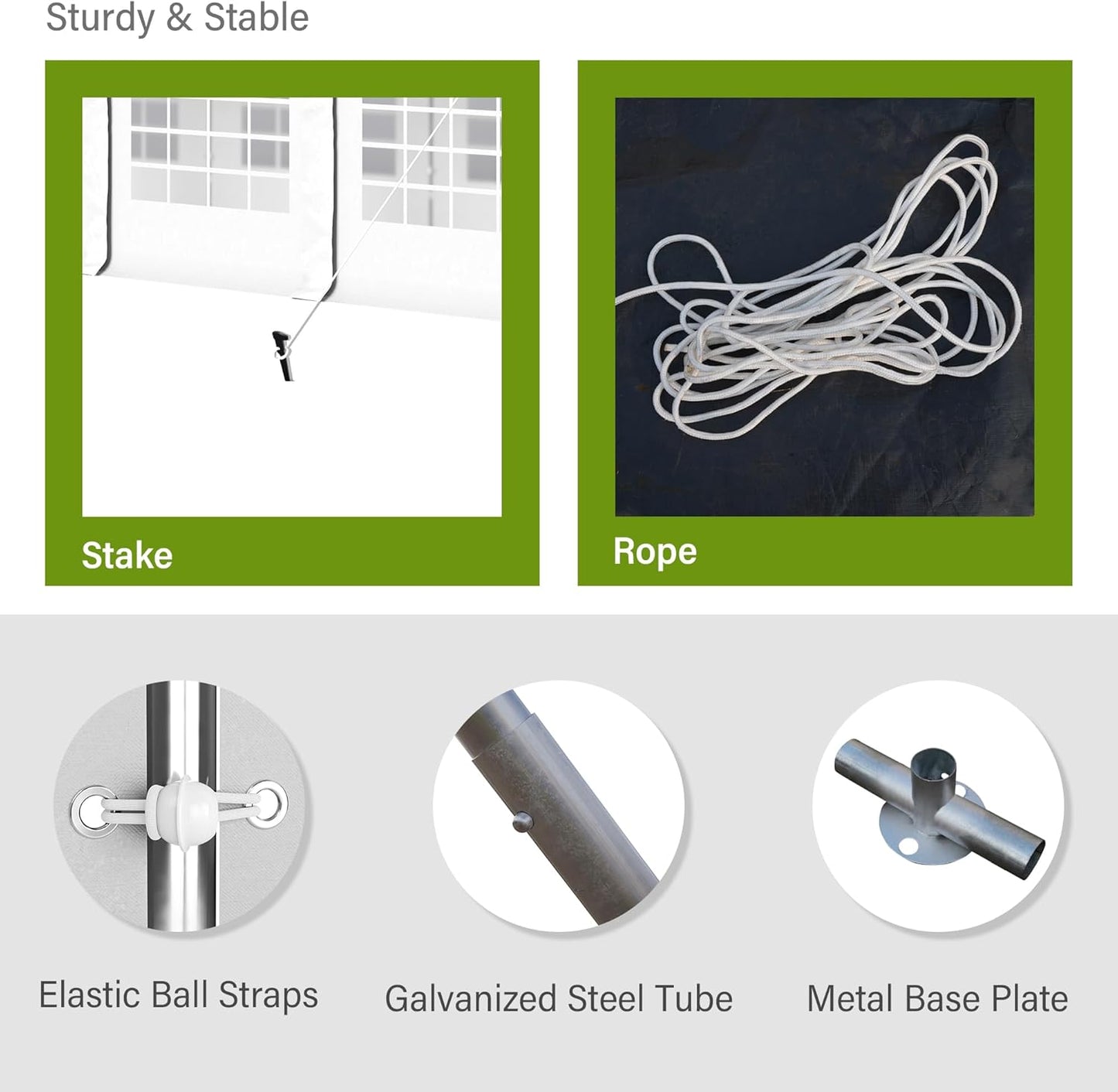 HERA'S PALACE 16'x 32' Outdoor Tents for Parties Large Canopy Tent with 12 Removable Sidewalls Heavy Duty Party Tent for Graduation Wedding and Birthday (White)