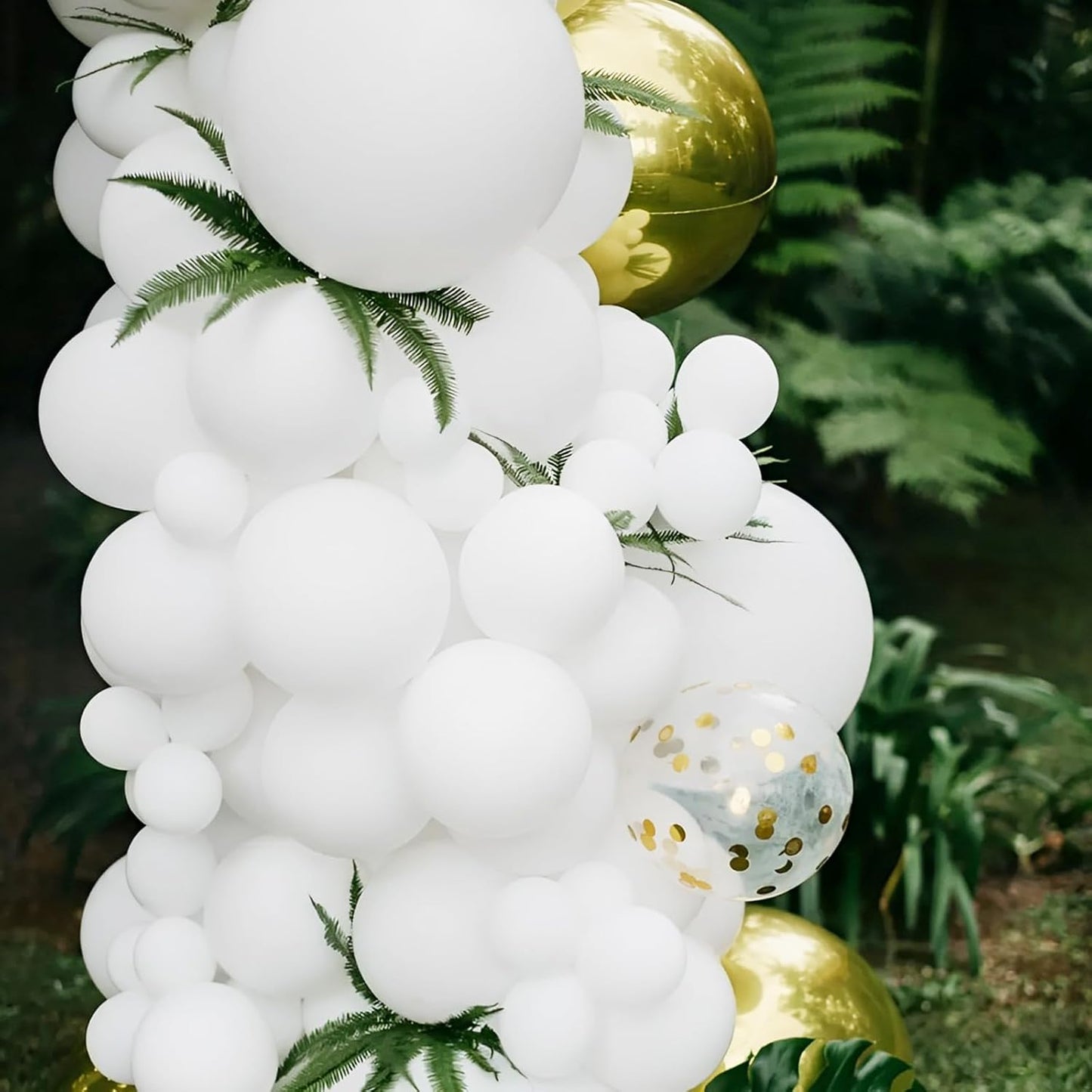 90pack White Balloons Different Size 18/12/10/5 Inch Pearl White Balloon Garland Arch Kit for Wedding, Birthday, Graduation, Bridal Shower, Baby Shower, Bachelorette Decorations
